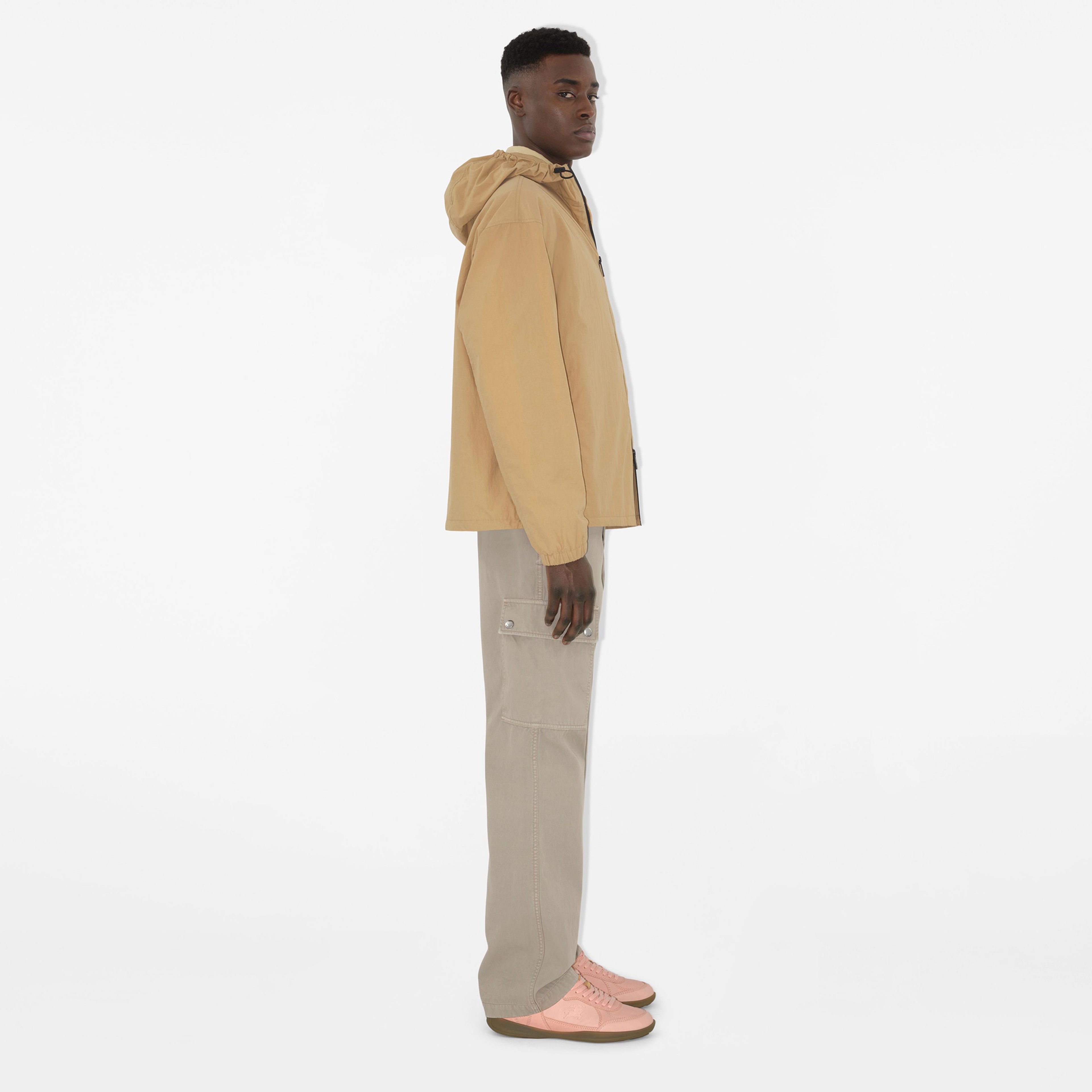 Burberry Tec Nylon Cotton Erkek Bej Mont