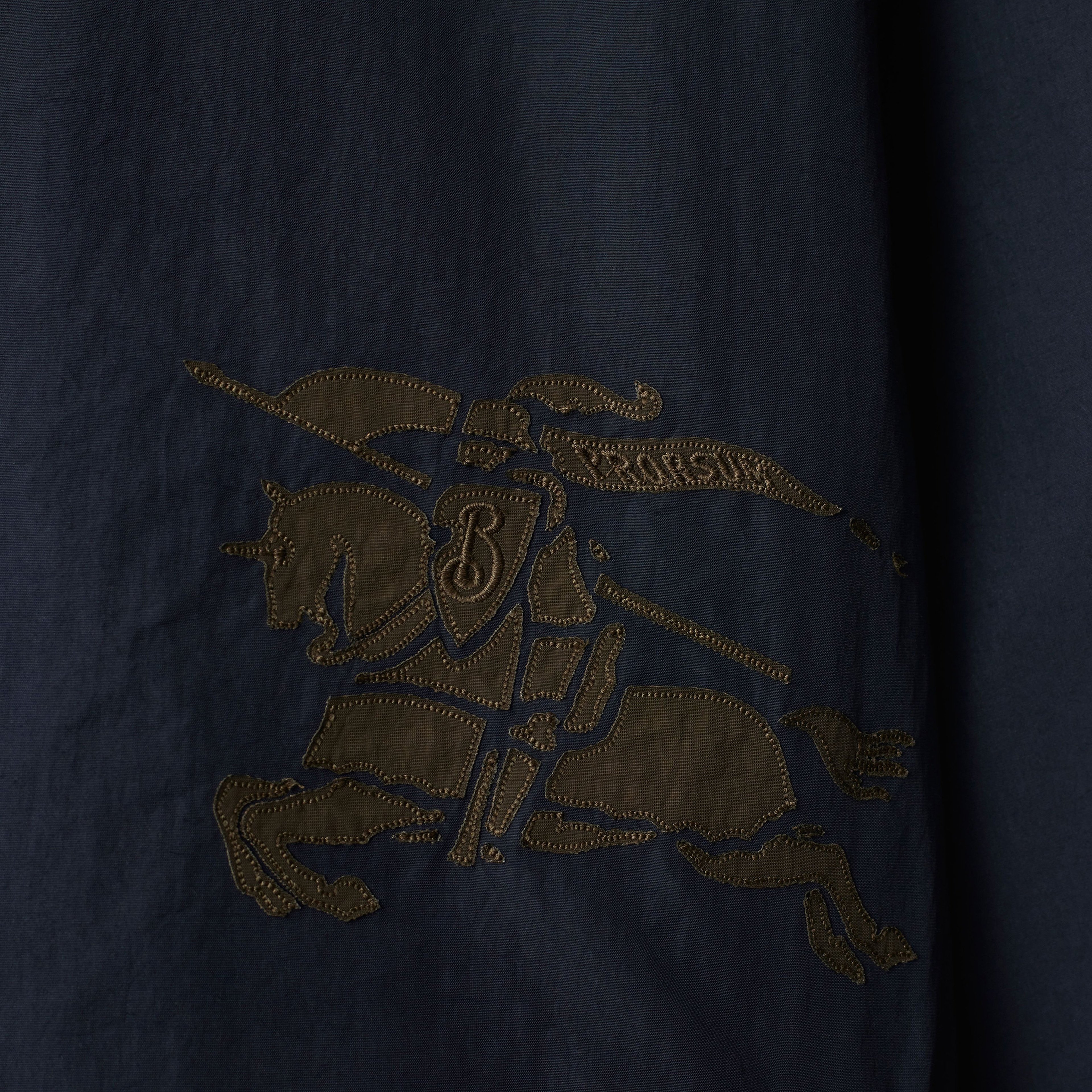 Burberry Tec Nylon Cotton Erkek Mavi Mont