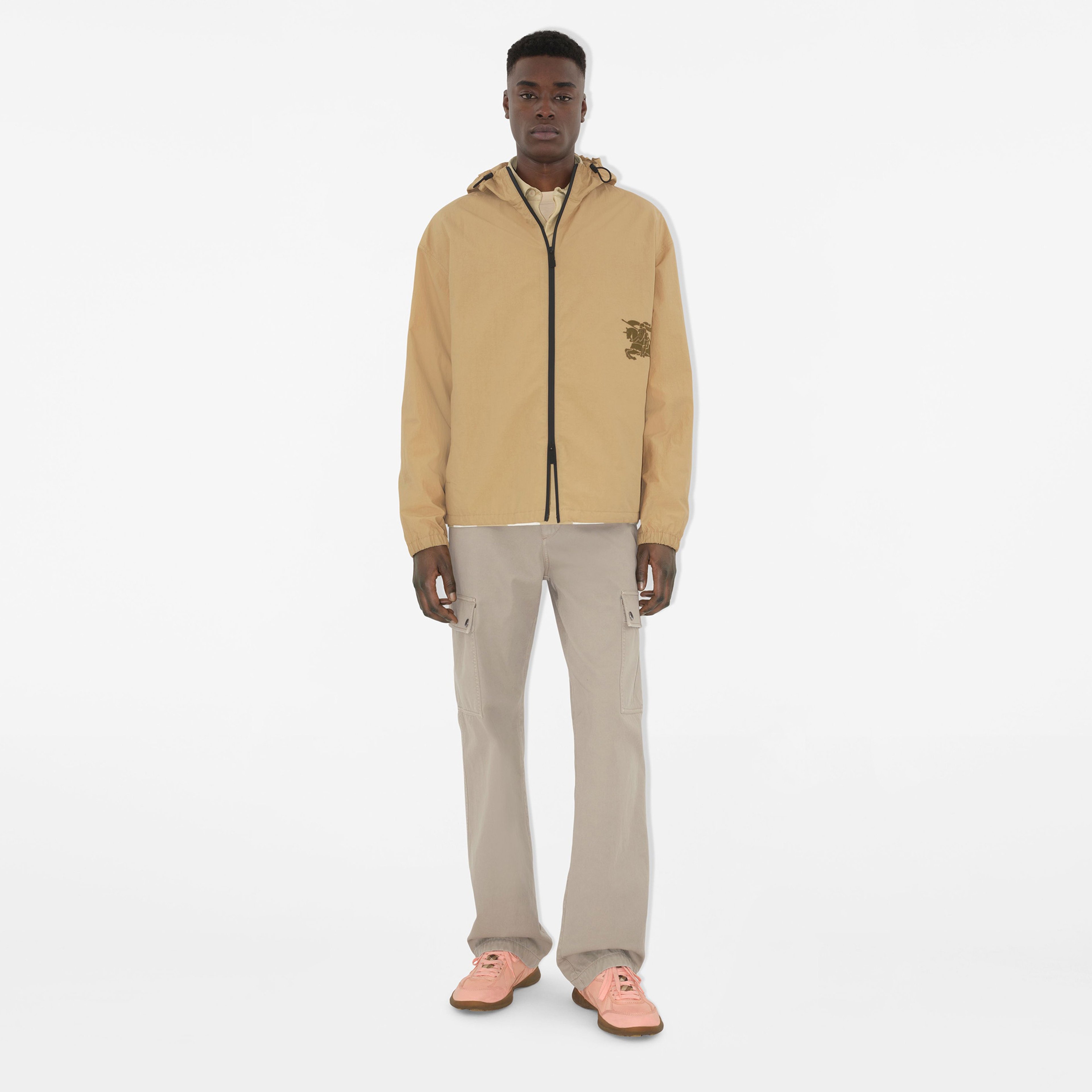 Burberry Tec Nylon Cotton Erkek Bej Mont