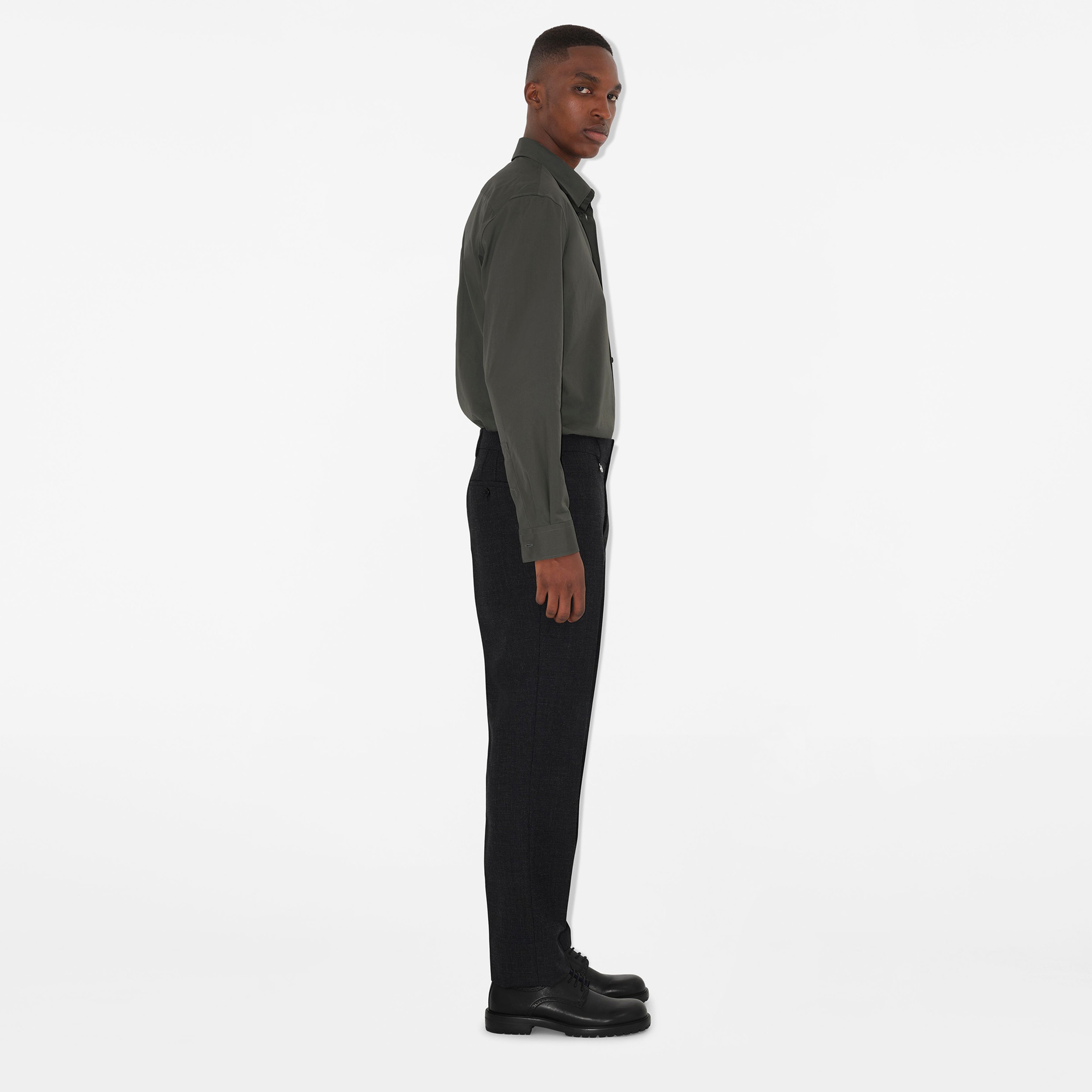 Burberry Wool Tailored Erkek Siyah Pantolon
