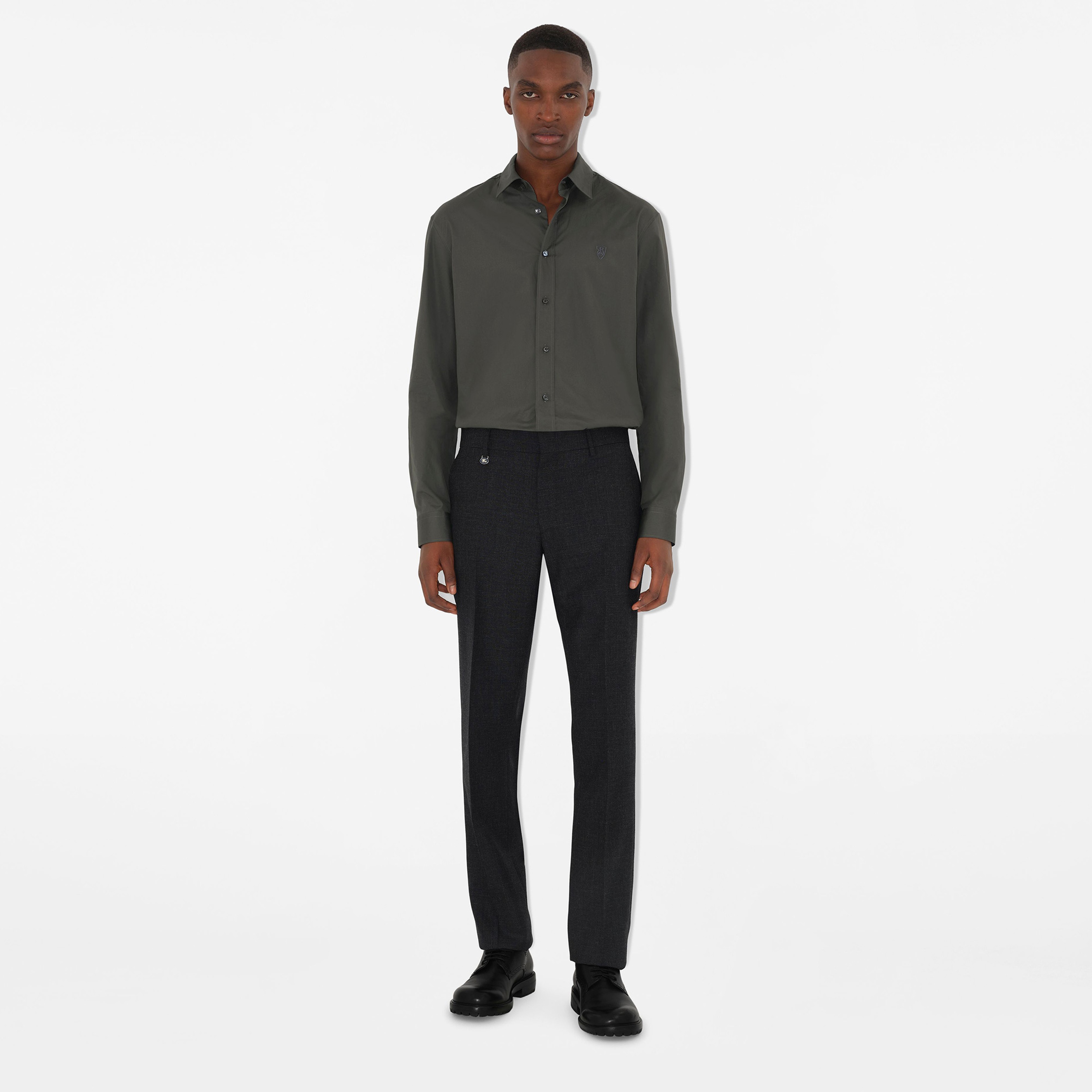 Burberry Wool Tailored Erkek Siyah Pantolon