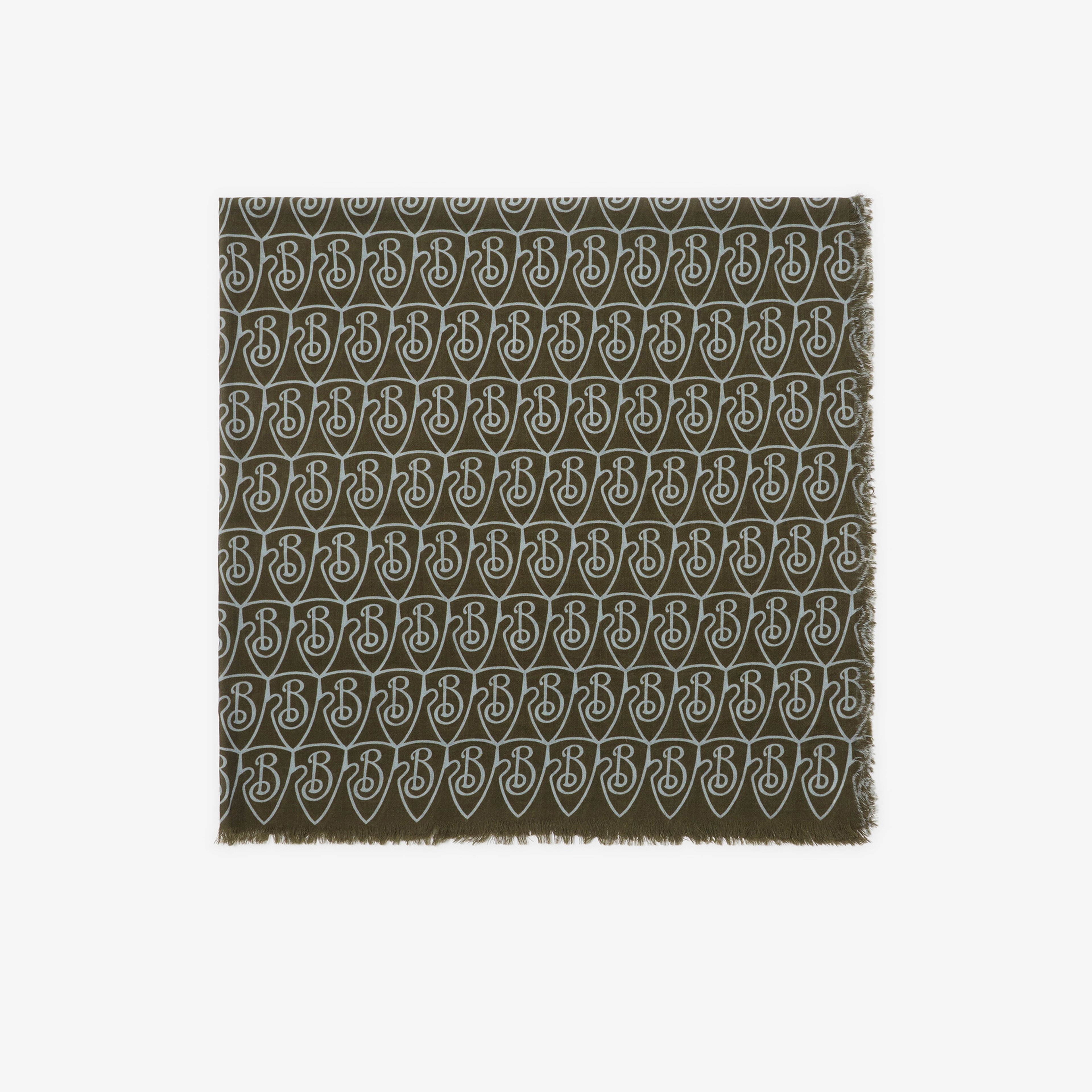 Burberry Repeat Shield Wool Kadın Haki Şal