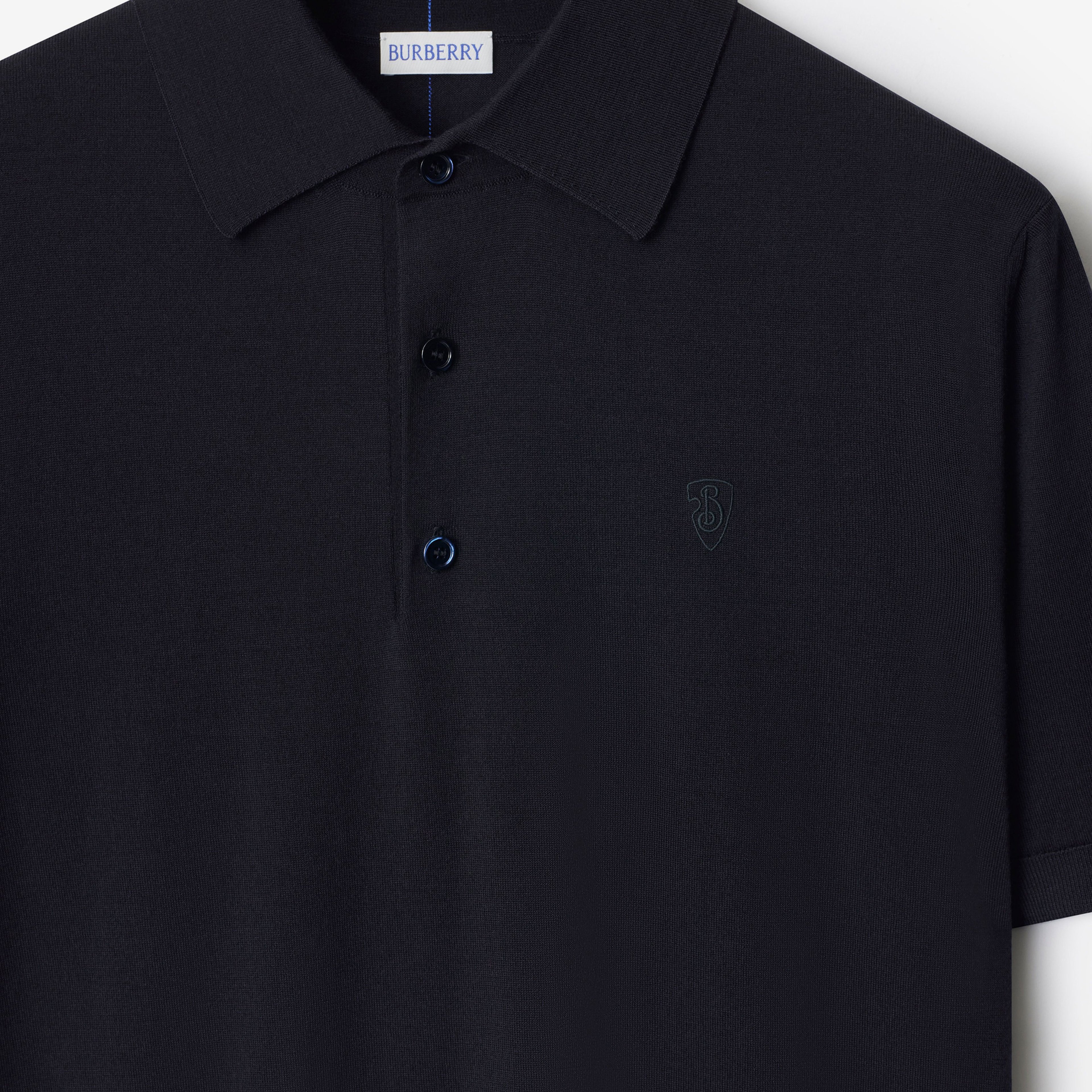 Burberry Pai Wool Erkek Lacivert Polo