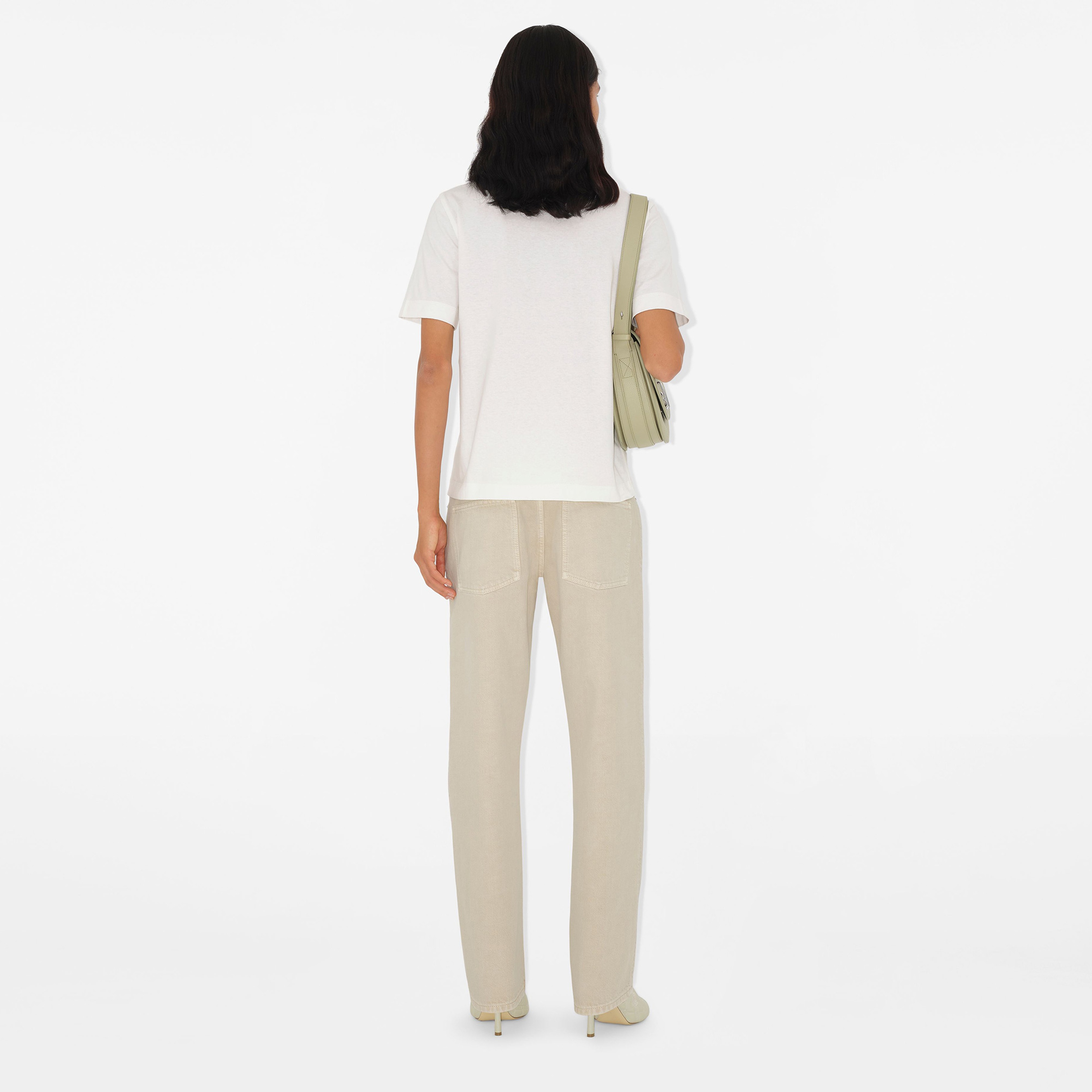 Burberry Sic Cotton Kadın Beyaz T-Shirt