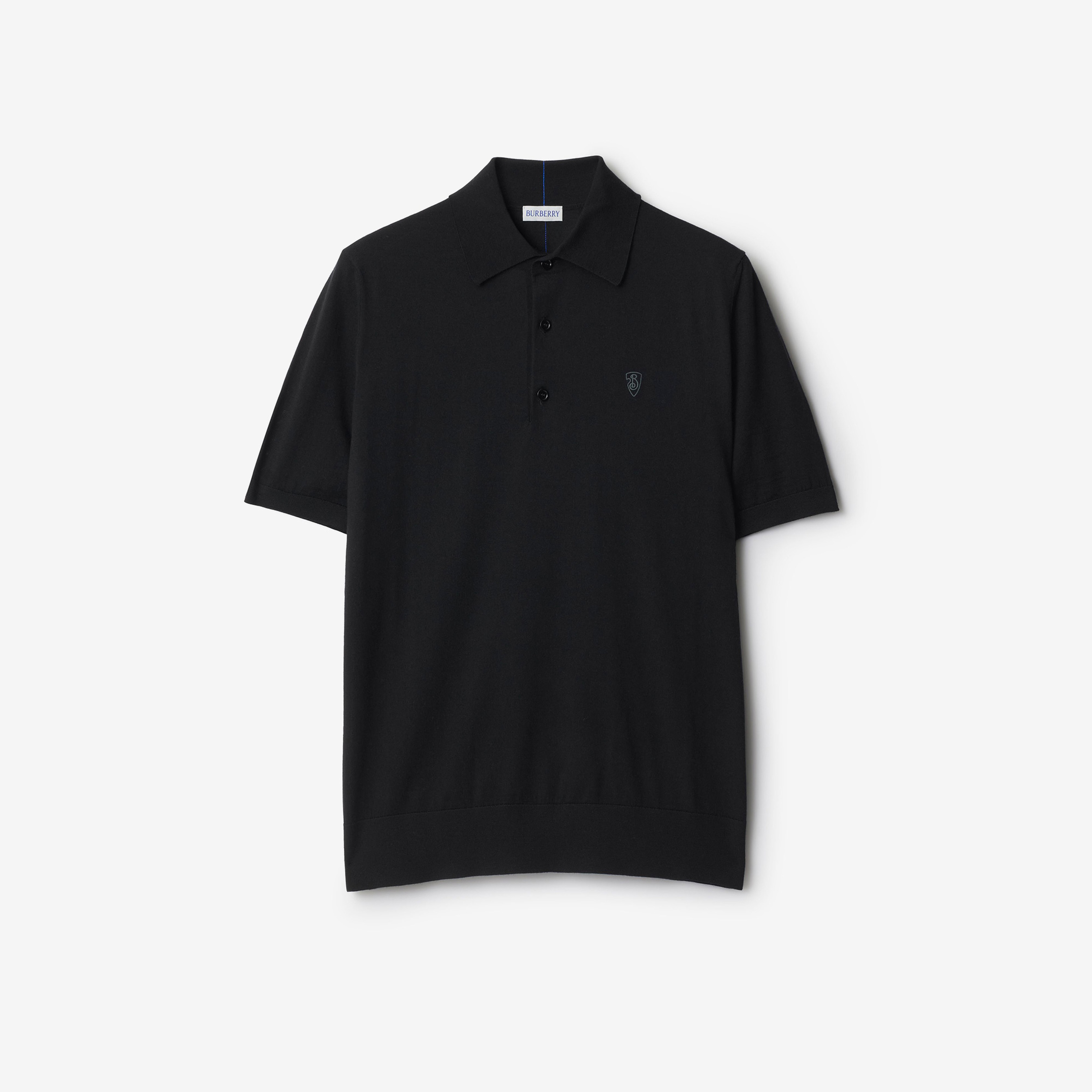 Burberry Pai Wool Erkek Siyah Polo