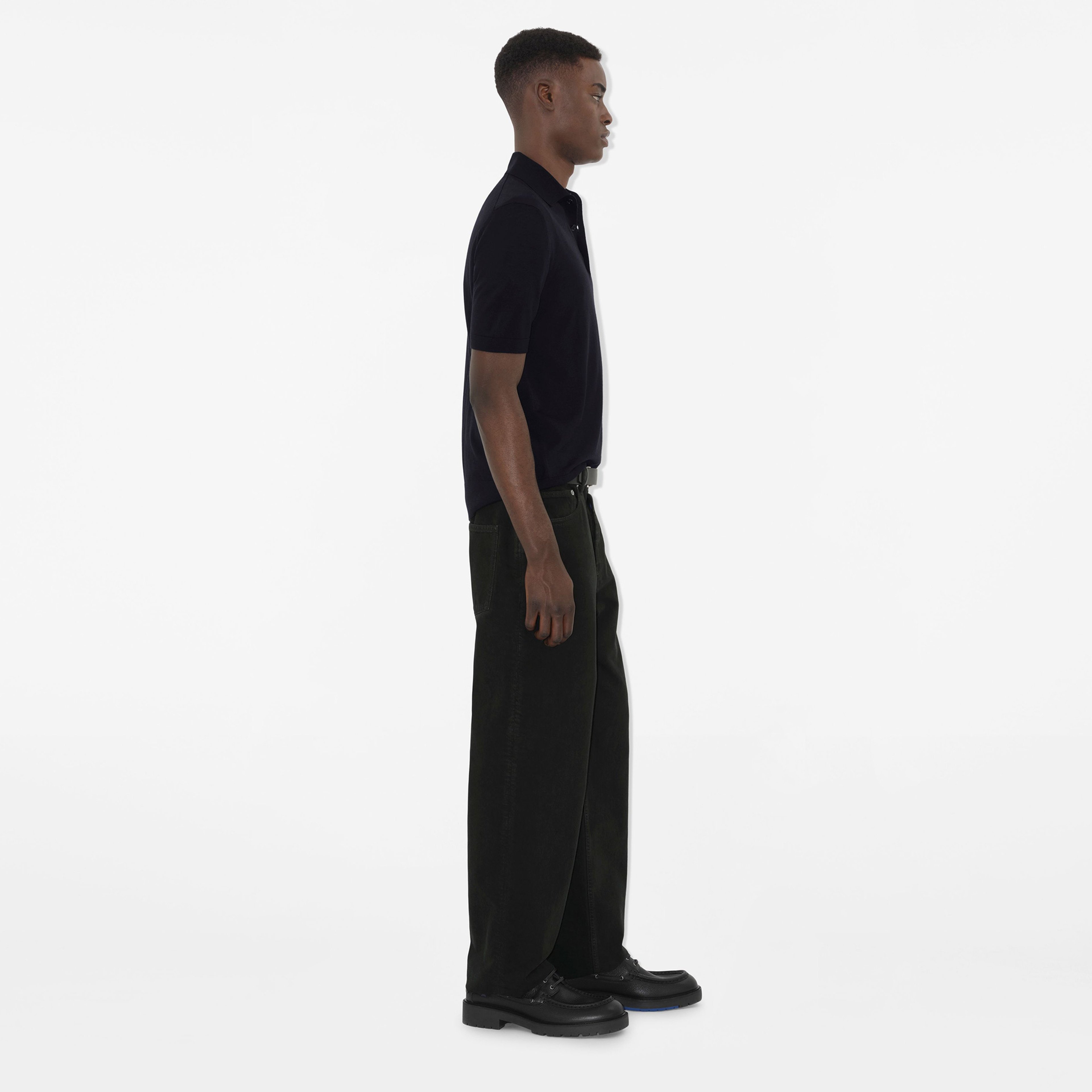 Burberry Pai Wool Erkek Lacivert Polo