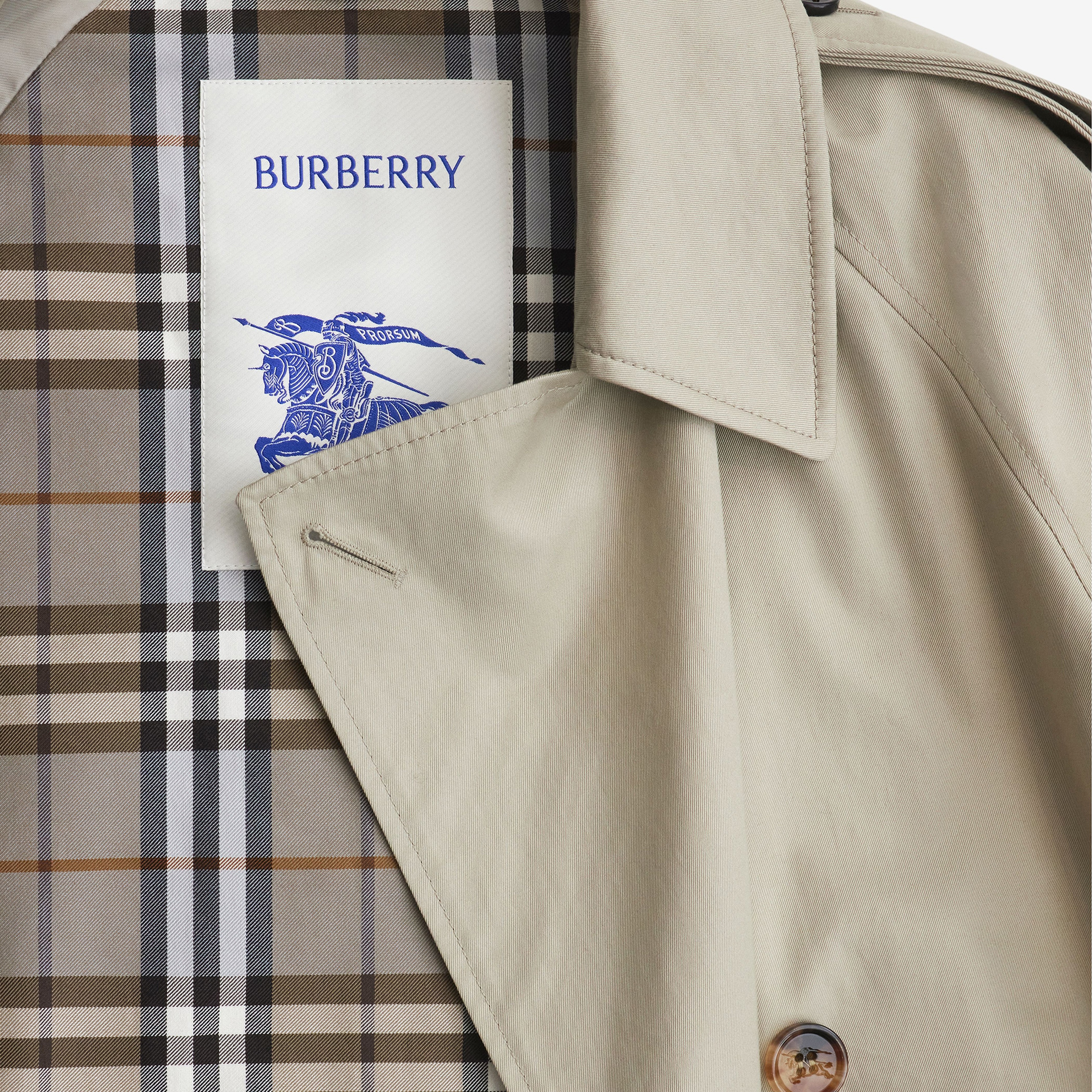 Burberry Cas Long Castleford Kadın Krem Trençkot