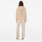 Burberry Sic Cotton Zip Kadın Krem Hoodie