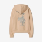 Burberry Sic Cotton Zip Kadın Krem Hoodie
