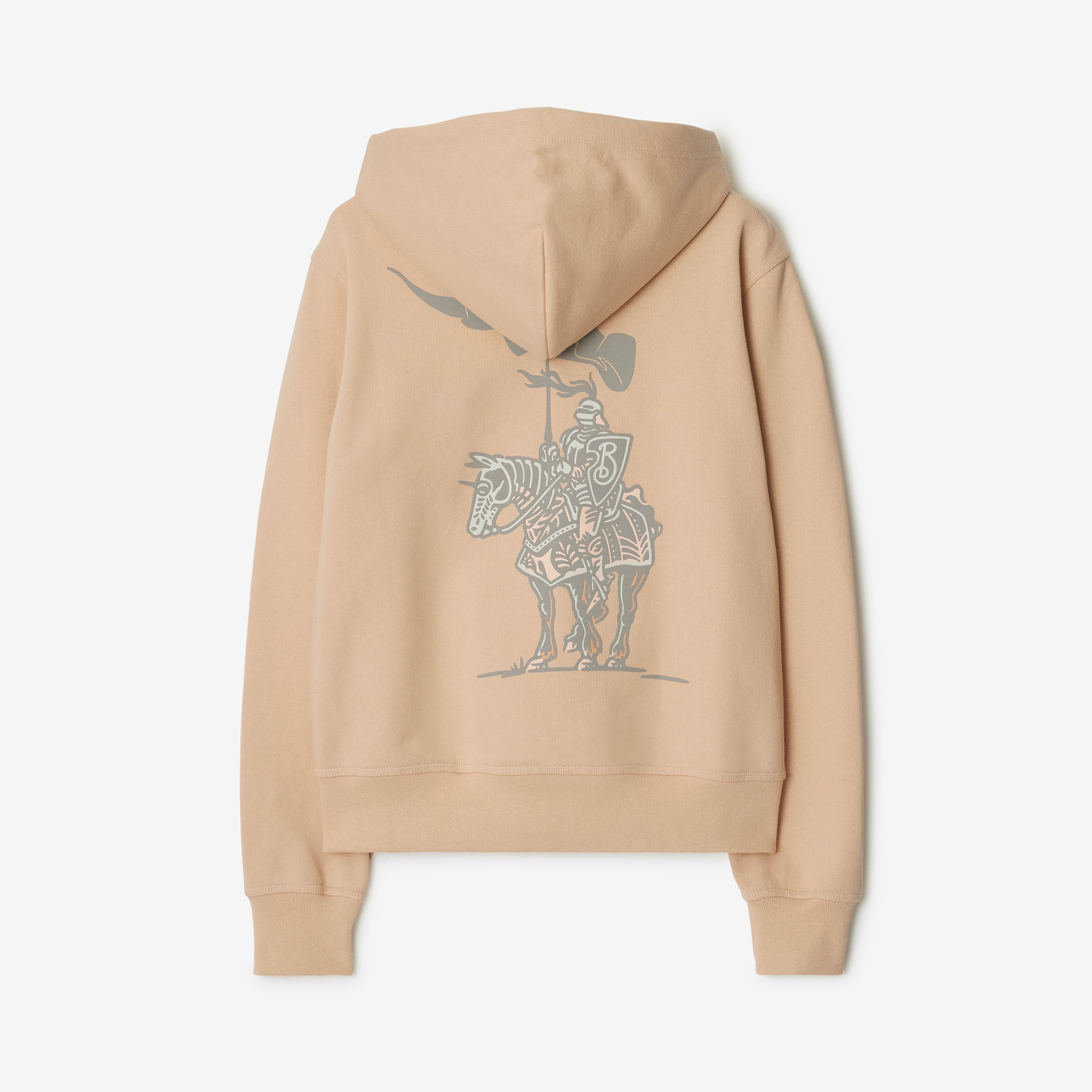 Burberry Sic Cotton Zip Kadın Krem Hoodie