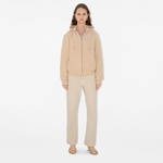 Burberry Sic Cotton Zip Kadın Krem Hoodie