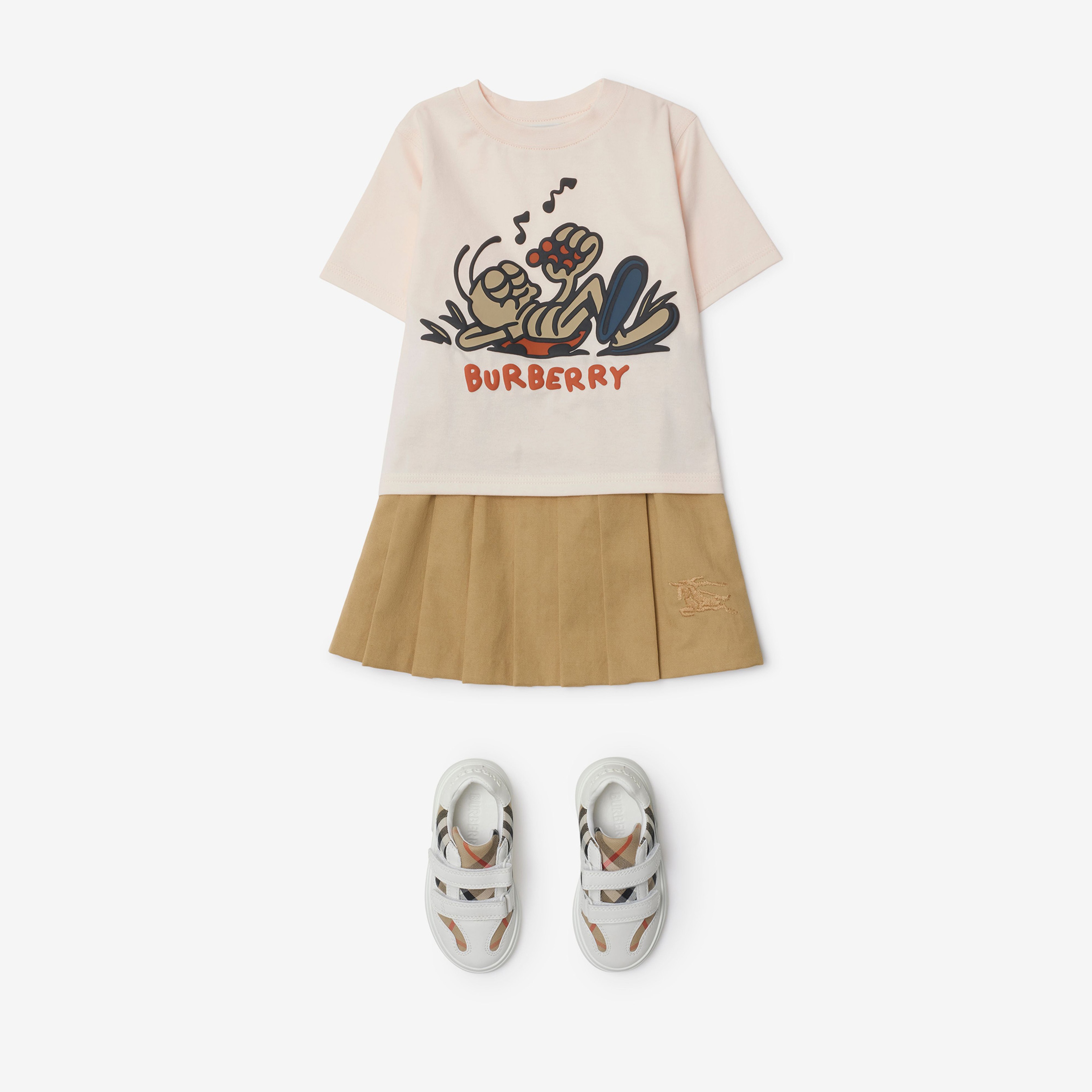 Burberry Cedar Ladybug Cotton Çocuk Pembe T-Shirt