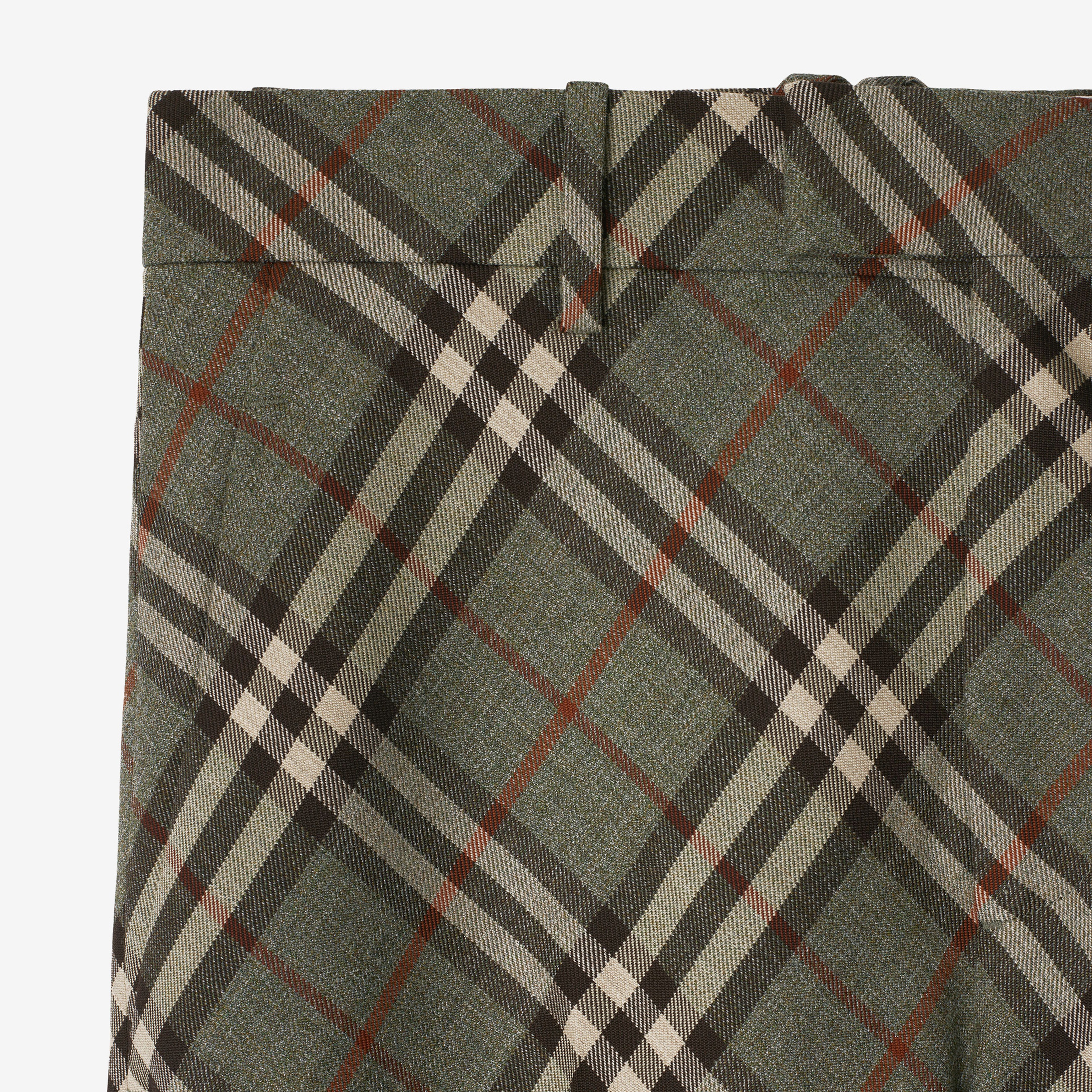 Burberry Wool Tailored Kadın Haki Pantolon