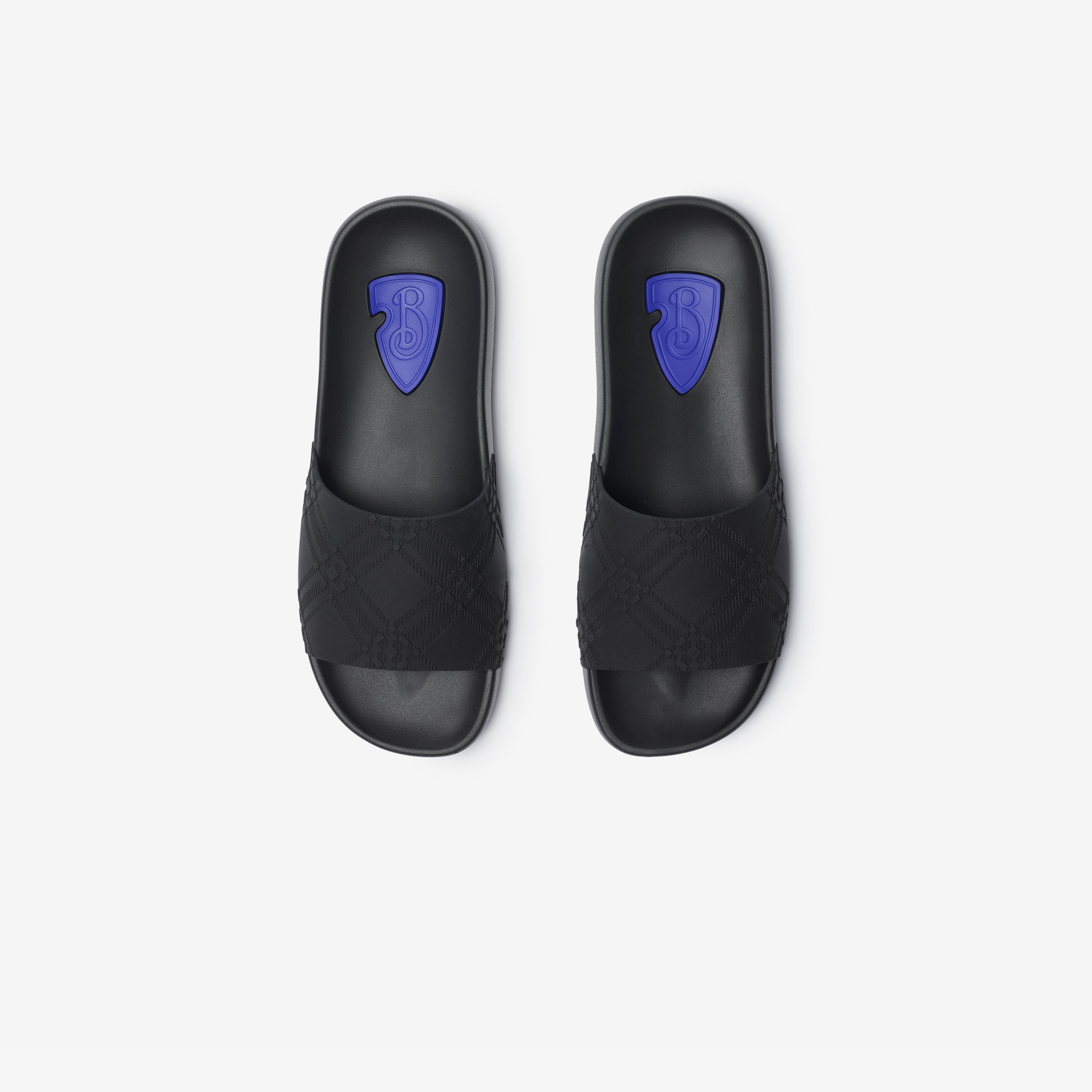 Burberry Embossed Dive Slides Erkek Siyah Terlik