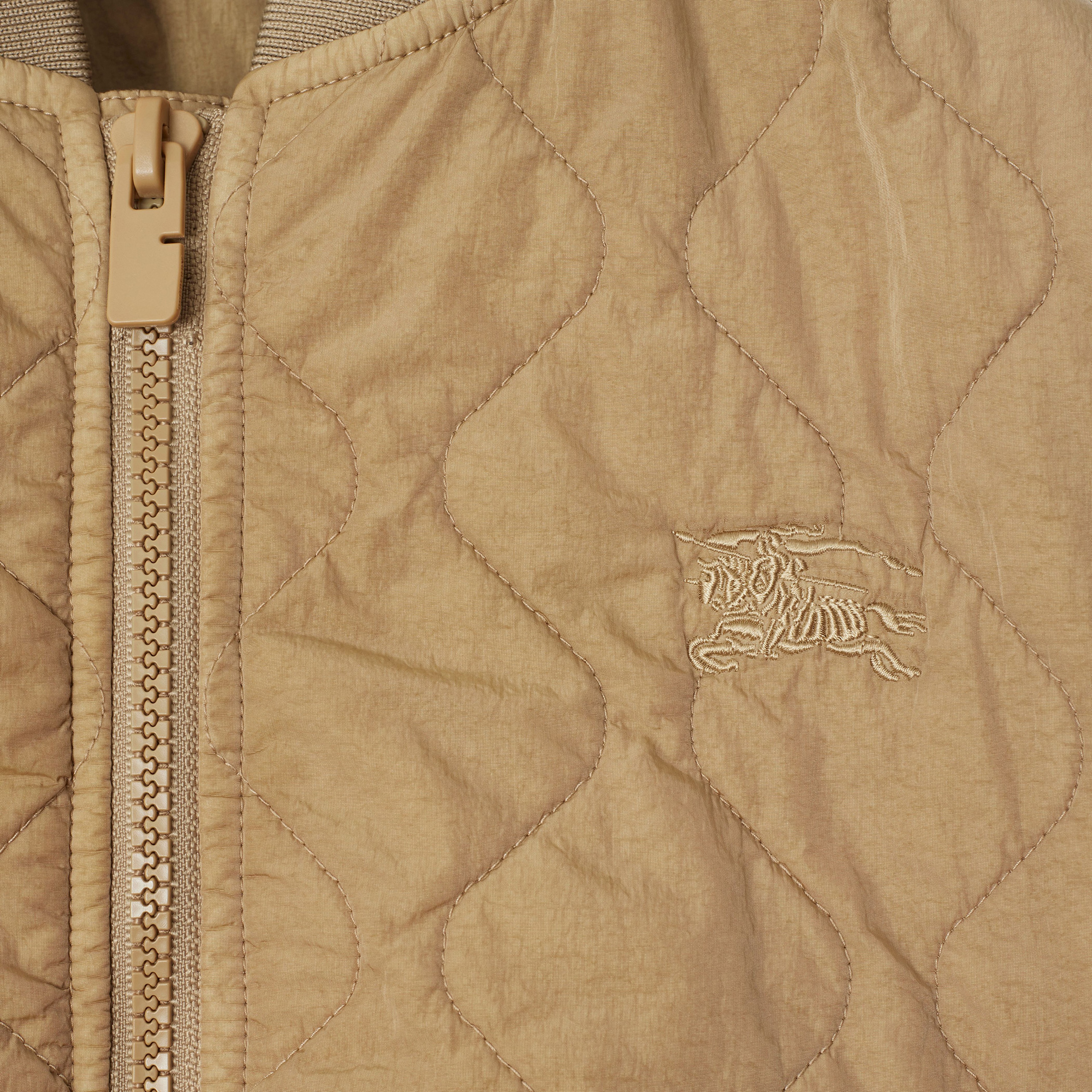 Burberry Mackie Quilted Nylon Bomber Çocuk Bej Mont