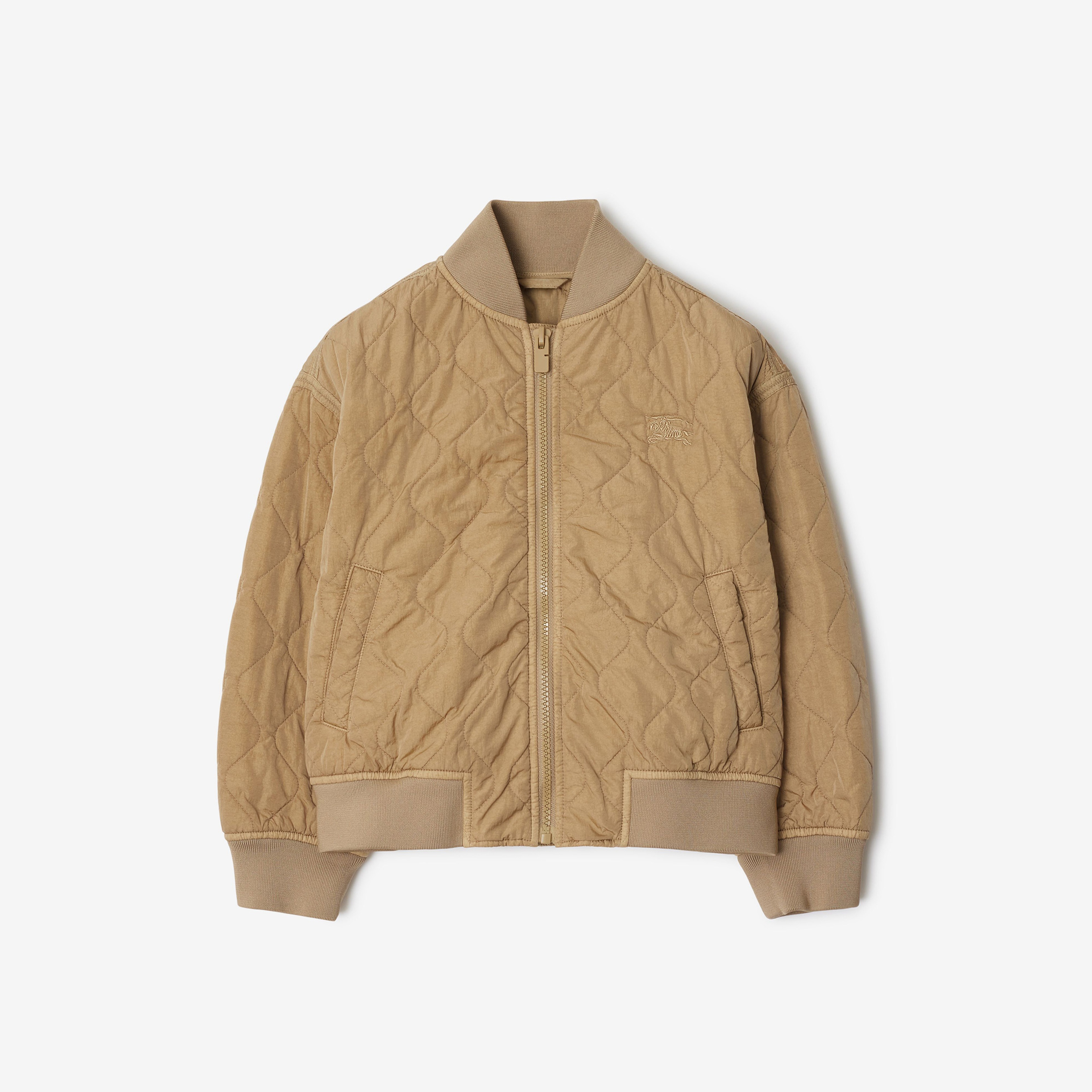Burberry Mackie Quilted Nylon Bomber Çocuk Bej Mont