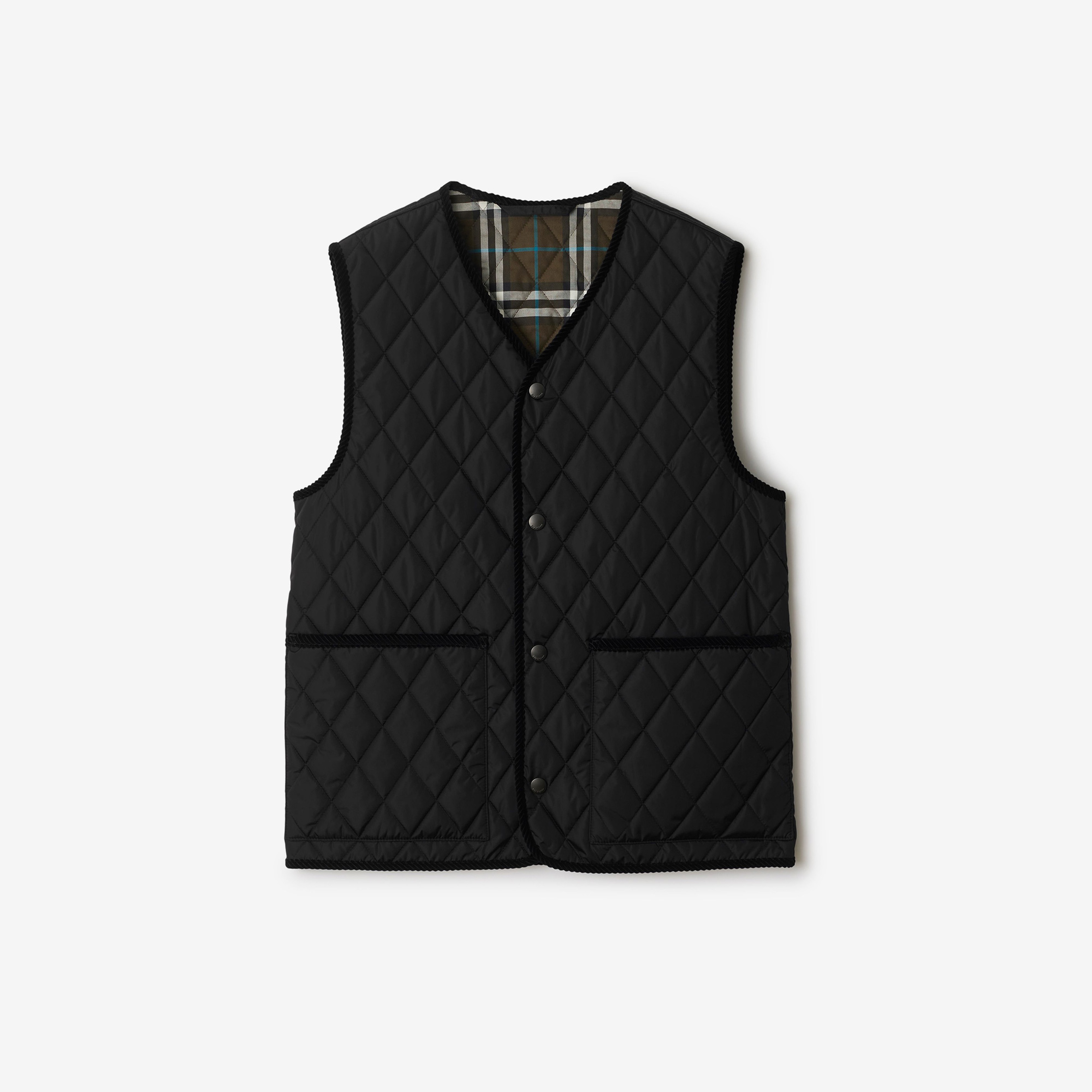Burberry Tal Quilted Nylon Gilet Erkek Siyah Mont