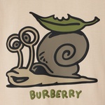 Burberry Cedar Snail Cotton Çocuk Krem T-Shirt