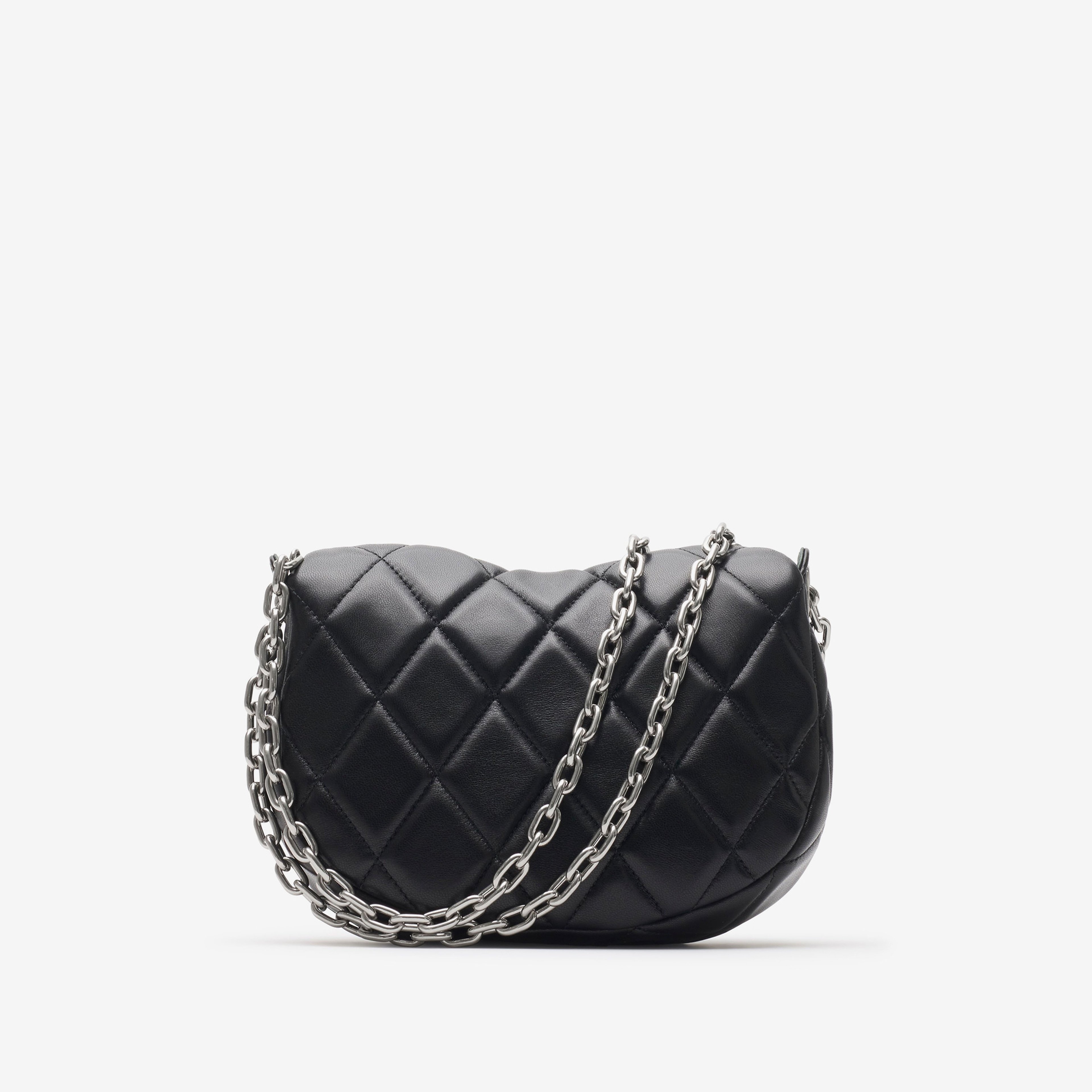 Burberry Qql Quilted Rocking Horse Kadın Siyah Omuz Çantası