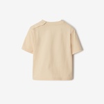 Burberry Cedar Snail Cotton Çocuk Krem T-Shirt