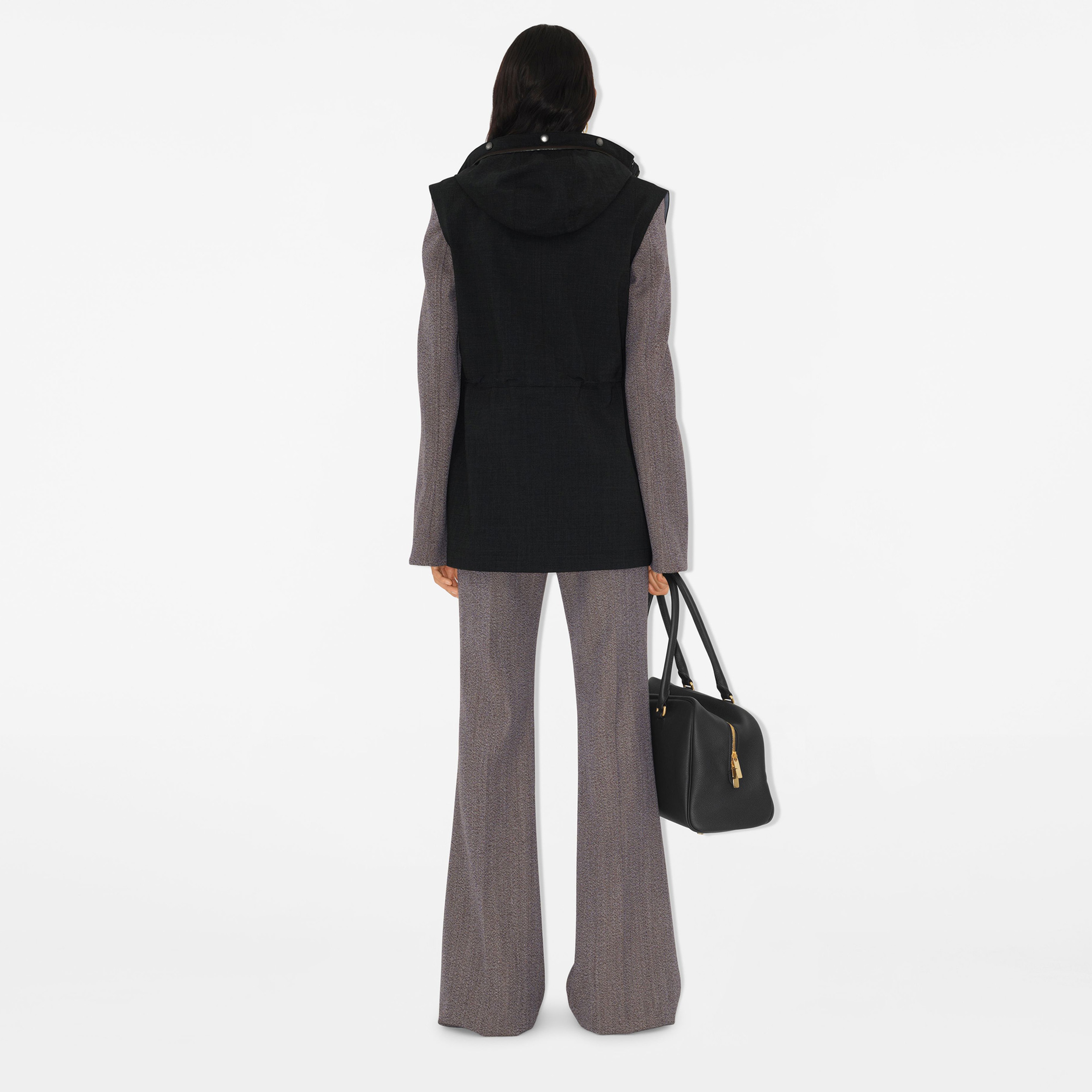 Burberry Tec Bonded Wool Gilet Kadın Gri Mont