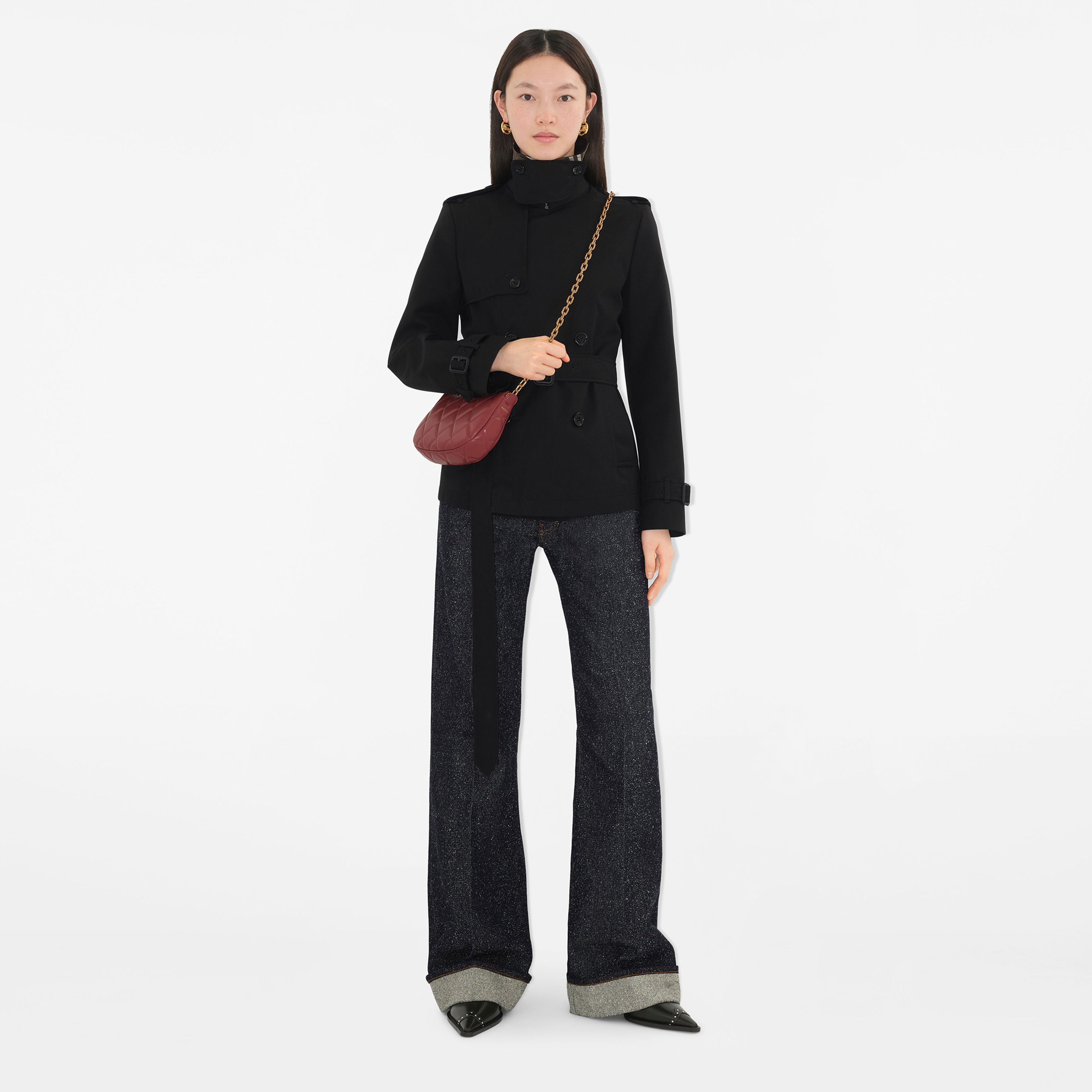 Burberry Qql Rocking Horse Chain Pouch Kadın Kırmızı Omuz Çantası