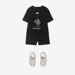 Burberry Cedar Knight Daisy Cotton Çocuk Siyah T-Shirt