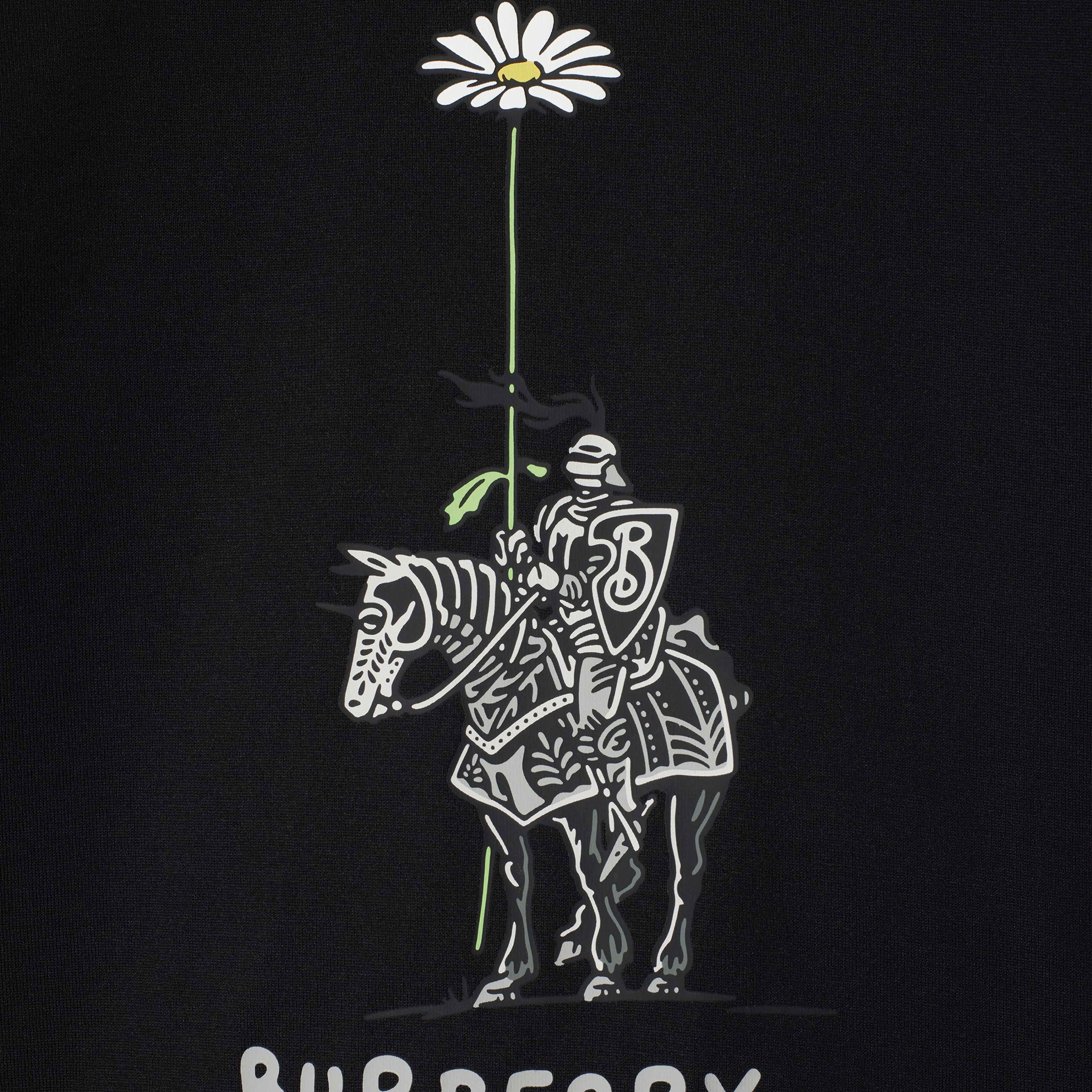 Burberry Cedar Knight Daisy Cotton Çocuk Siyah T-Shirt
