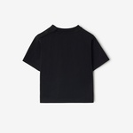 Burberry Cedar Knight Daisy Cotton Çocuk Siyah T-Shirt