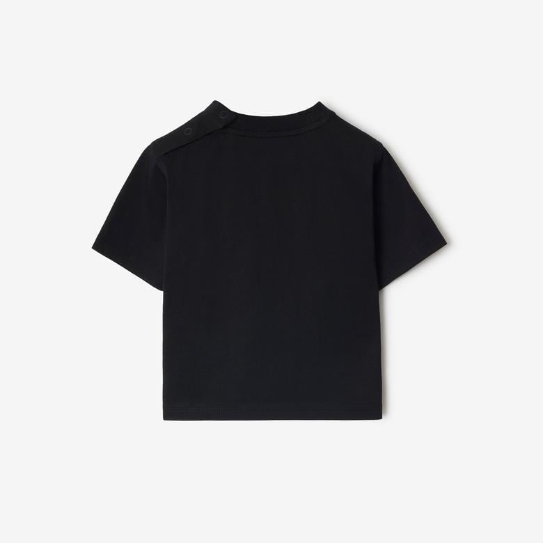 Burberry Cedar Knight Daisy Cotton Çocuk Siyah T-Shirt