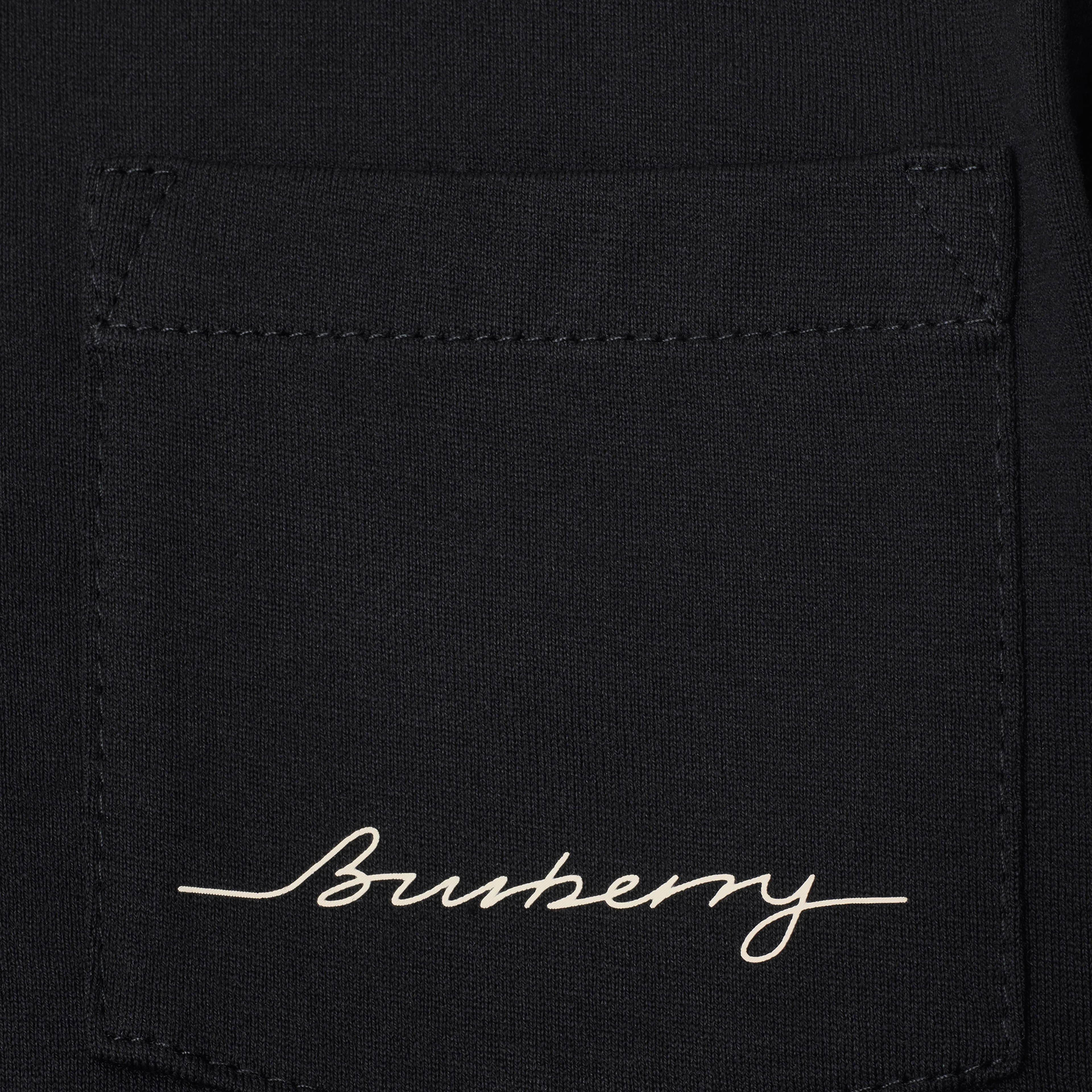 Burberry Cedar Cotton Çocuk Siyah T-Shirt
