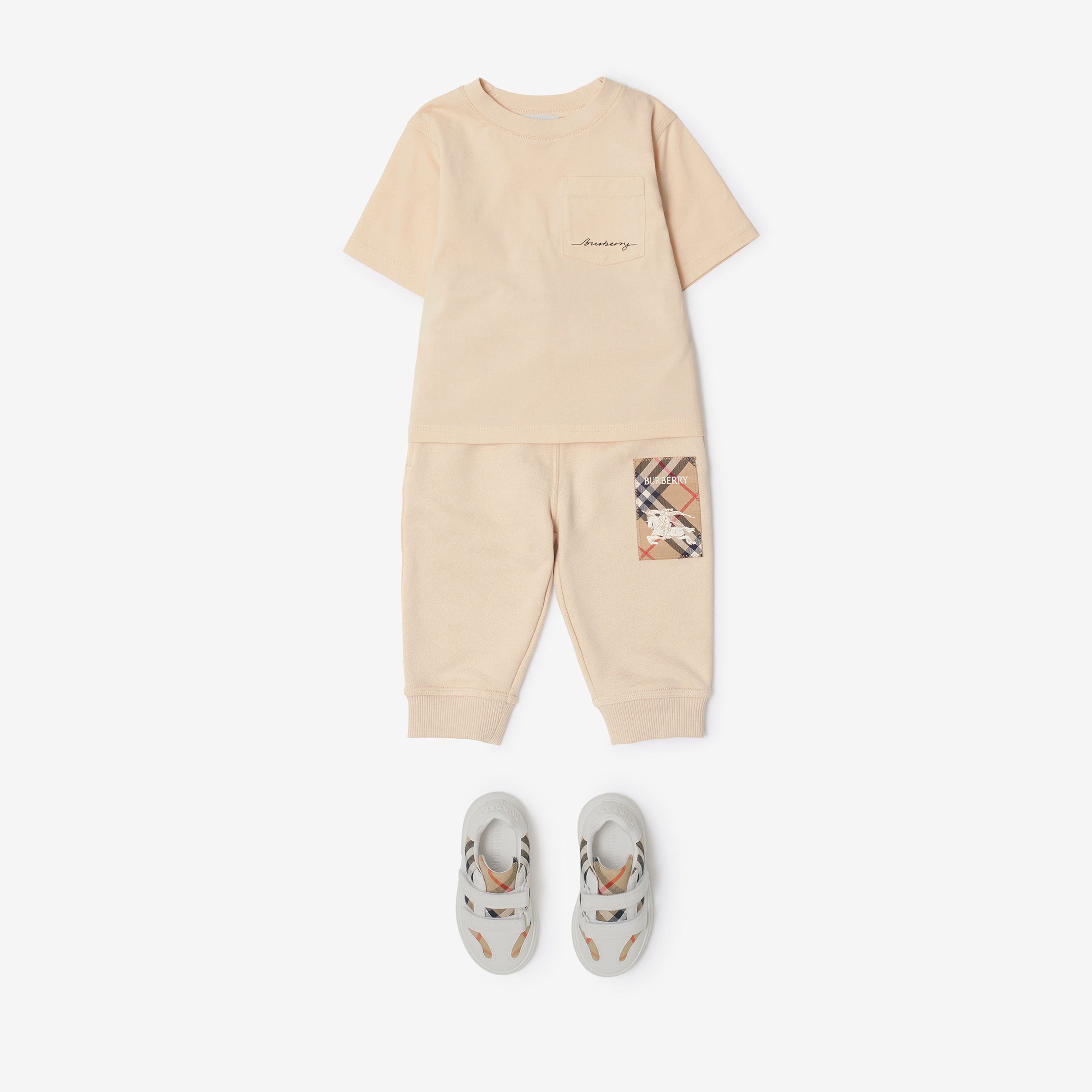 Burberry Cedar Cotton Çocuk Krem T-Shirt