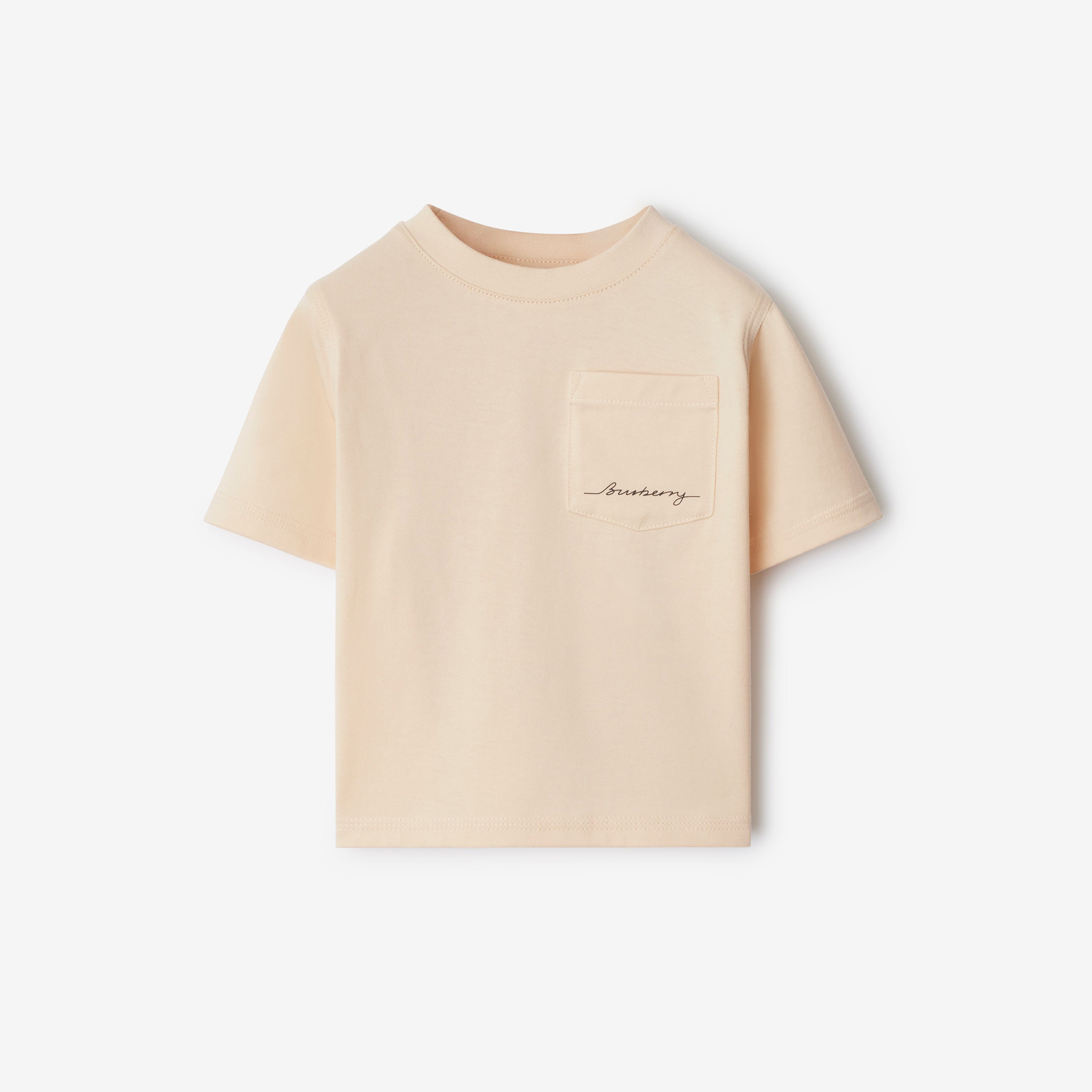 Burberry Cedar Cotton Çocuk Krem T-Shirt