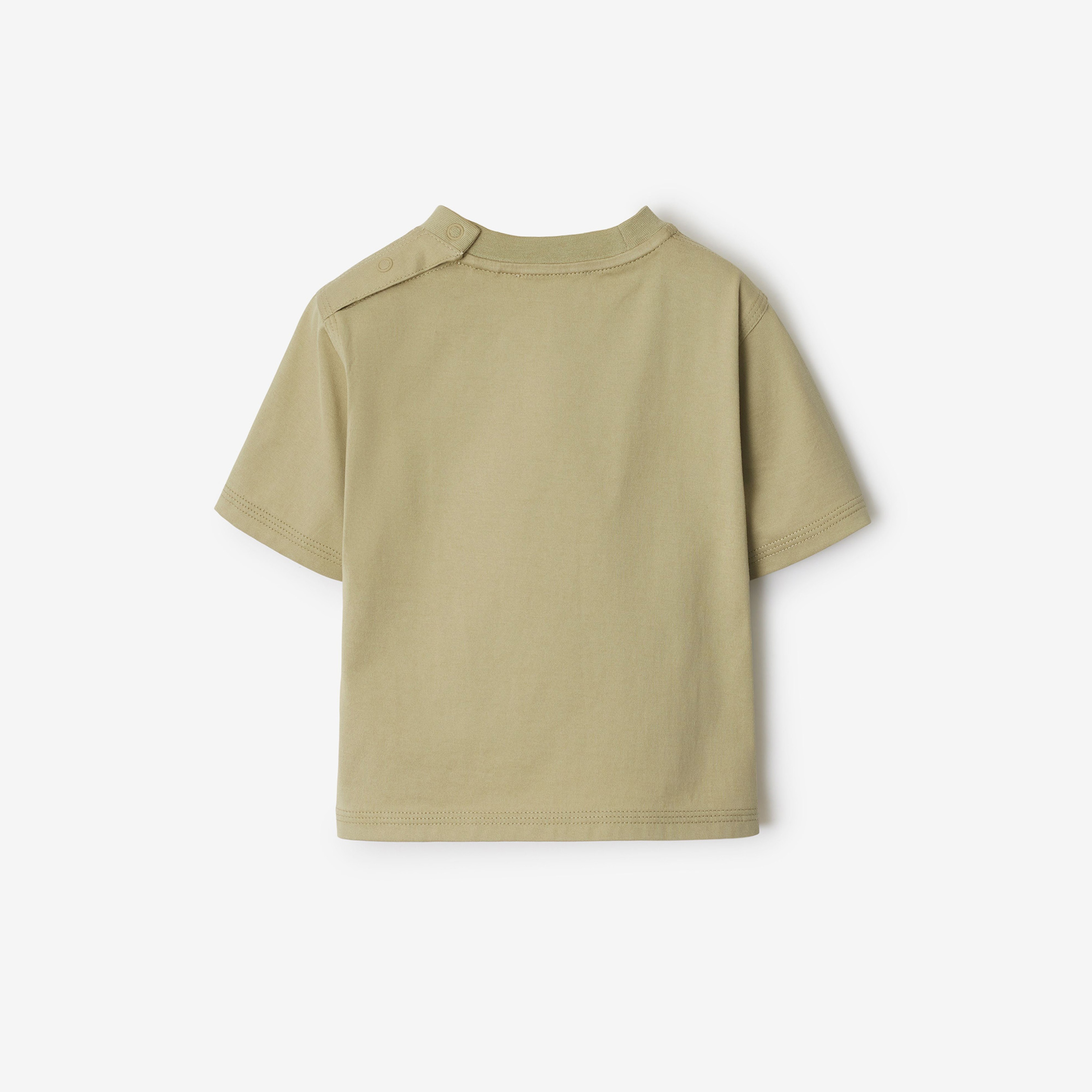 Burberry Cedar Daisy Logo Cotton Çocuk Bej T-Shirt