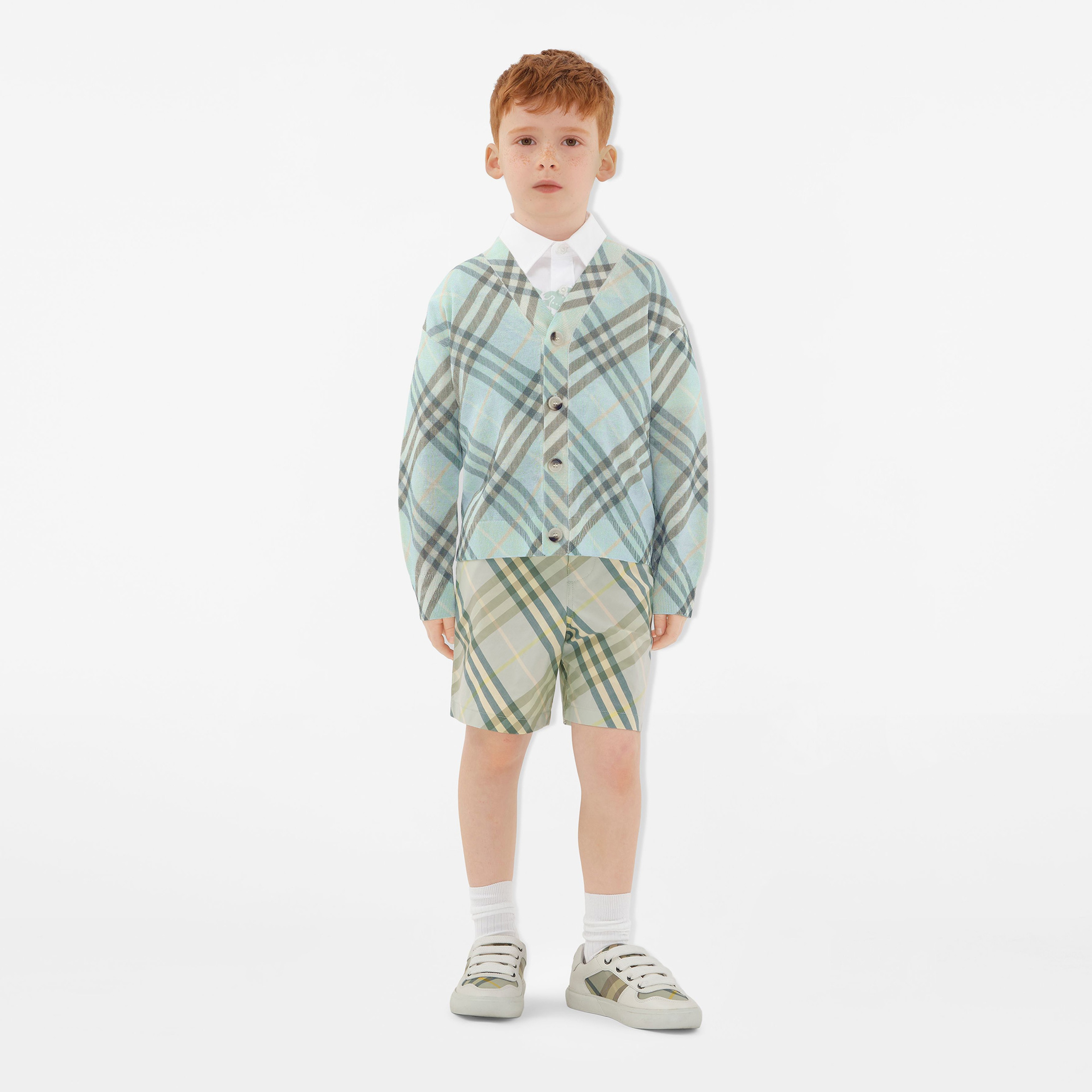 Burberry Romie Linen Nylon Cardigan Çocuk Krem Hırka