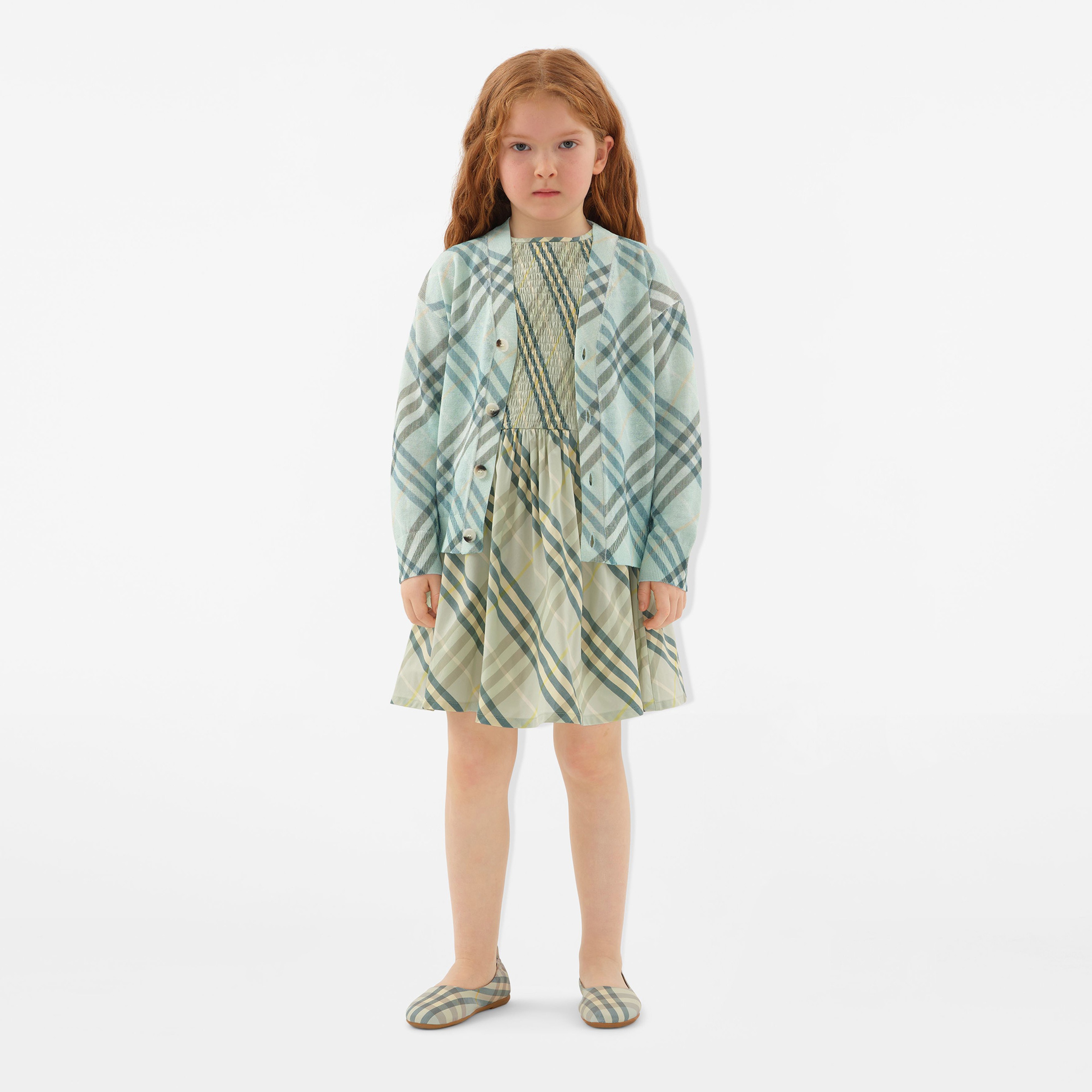 Burberry Romie Linen Nylon Cardigan Çocuk Krem Hırka