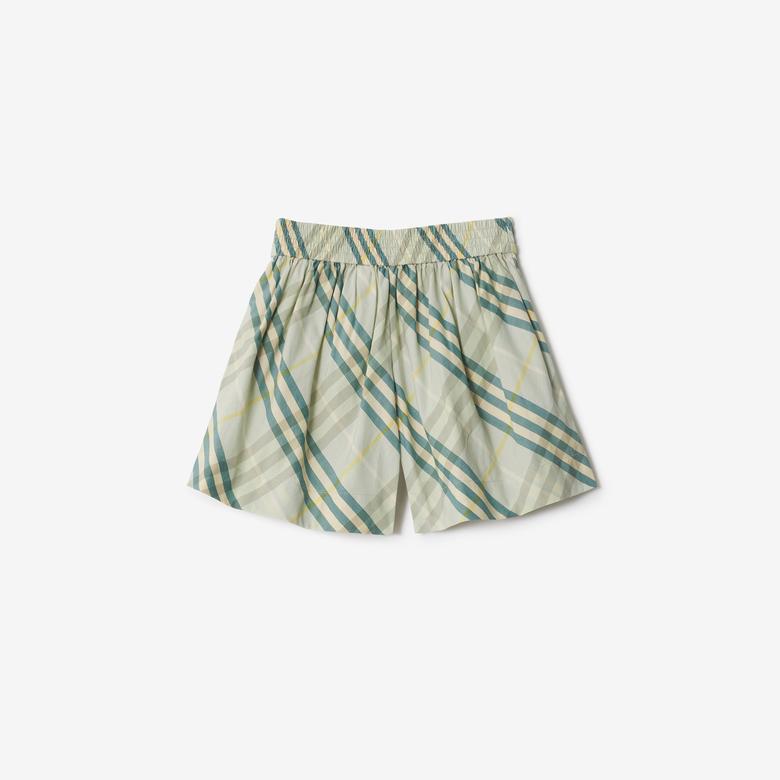 Burberry Marcy Cotton Çocuk Krem Şort