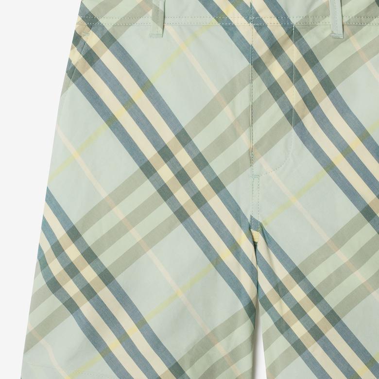 Burberry Oscar Cotton Çocuk Krem Şort