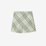 Burberry Oscar Cotton Çocuk Krem Şort