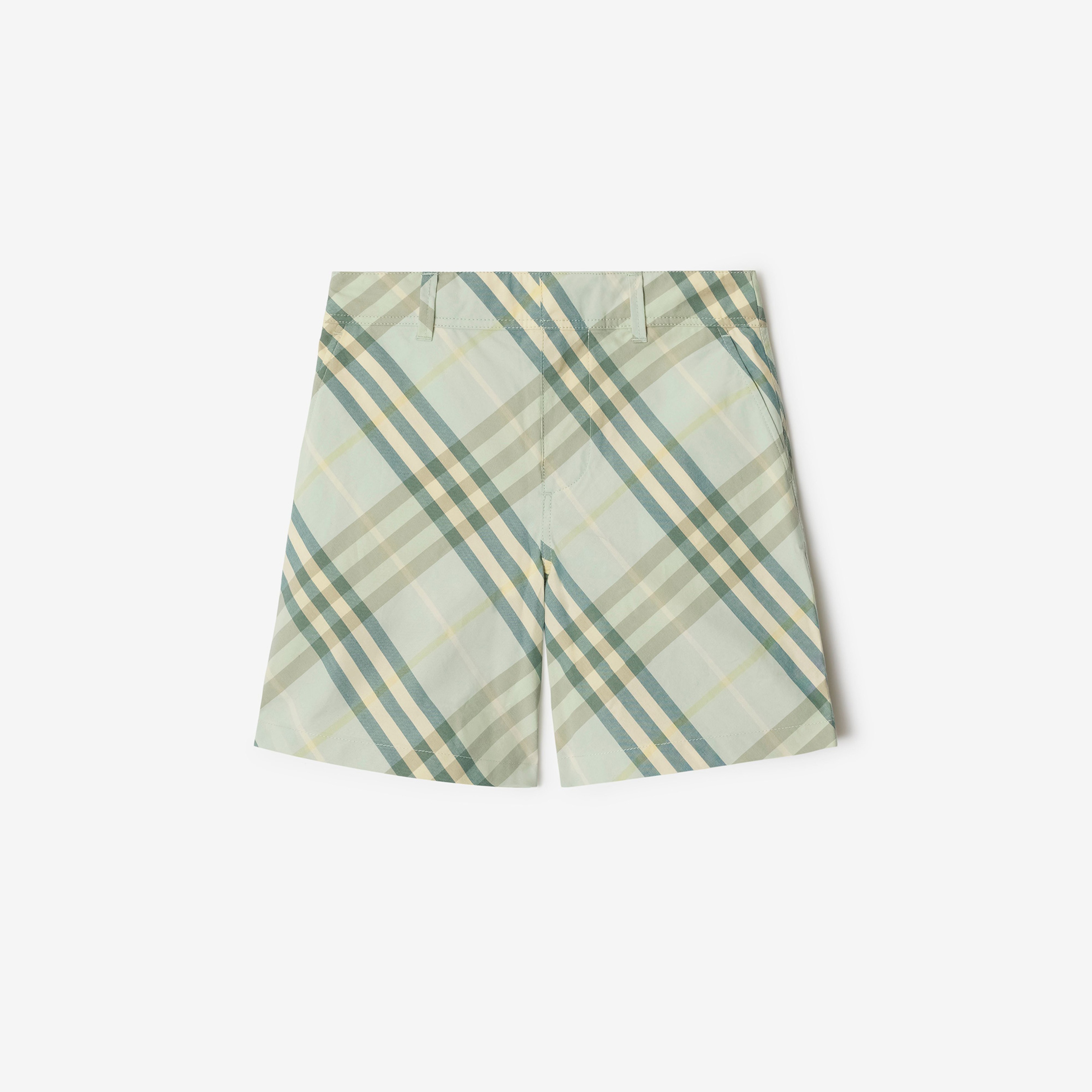 Burberry Oscar Cotton Çocuk Krem Şort