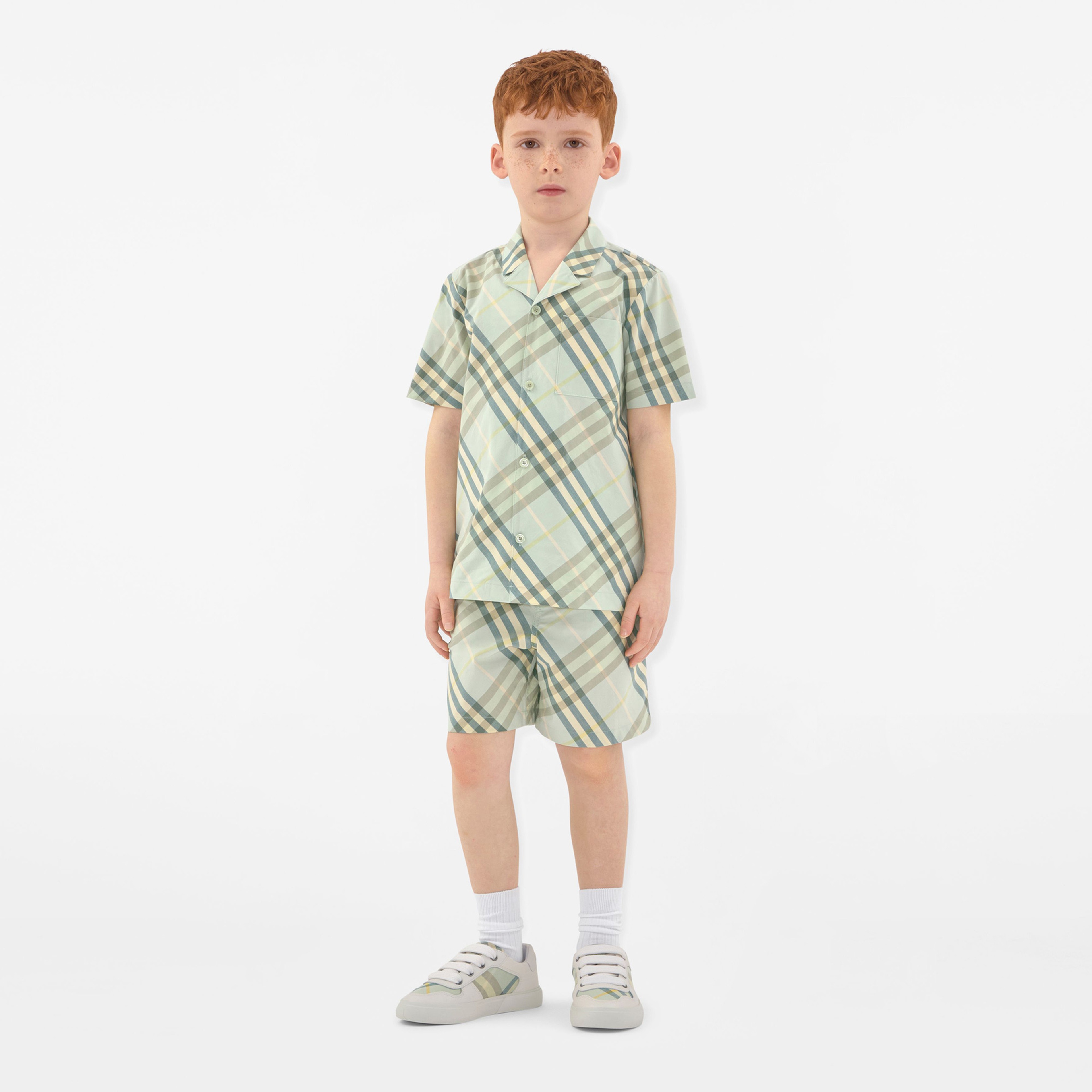 Burberry Herbie Cotton Çocuk Krem Gömlek