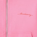 Burberry Sami Logo Cotton Zip Çocuk Pembe Hoodie