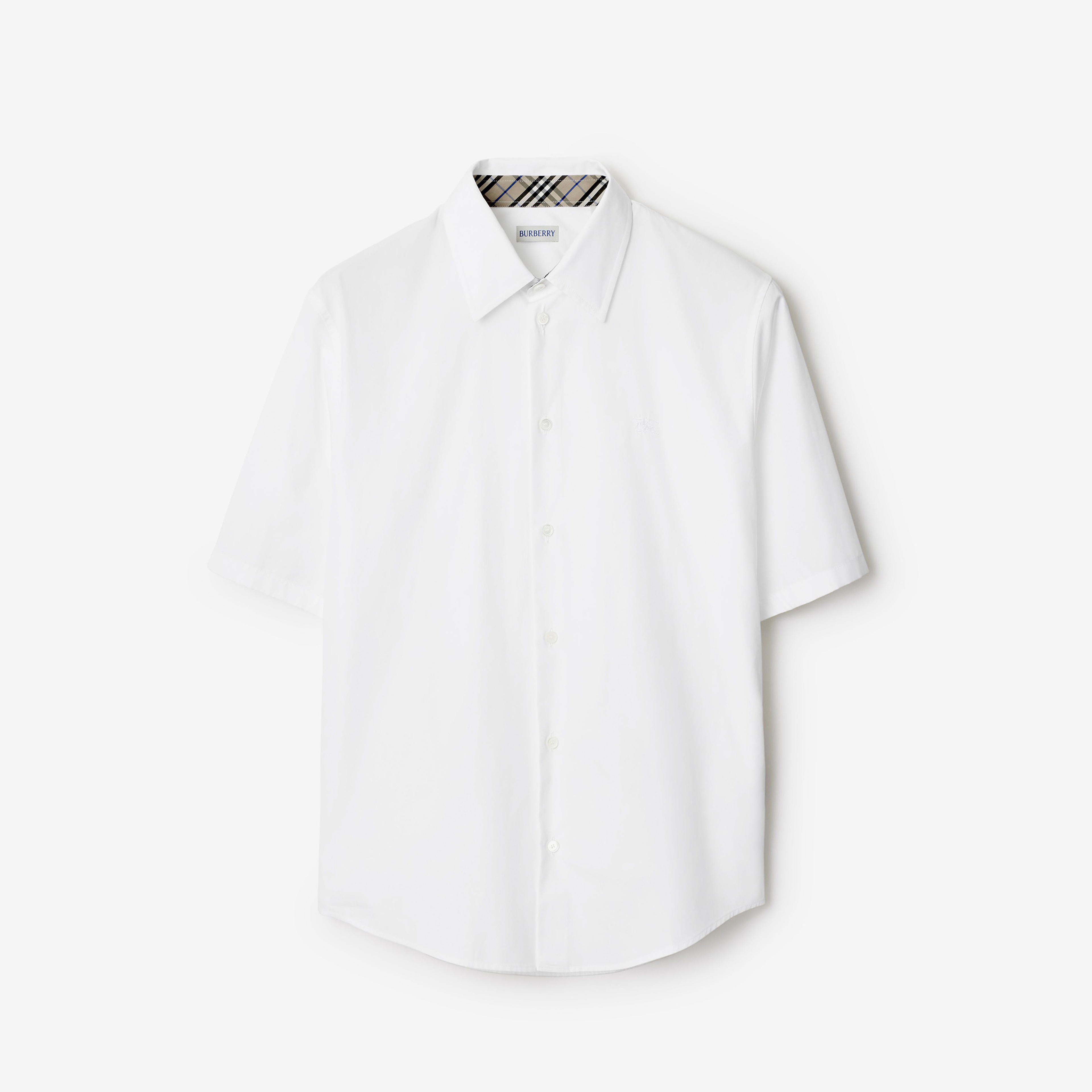 Burberry Ros Slim Fit Cotton Erkek Beyaz Gömlek