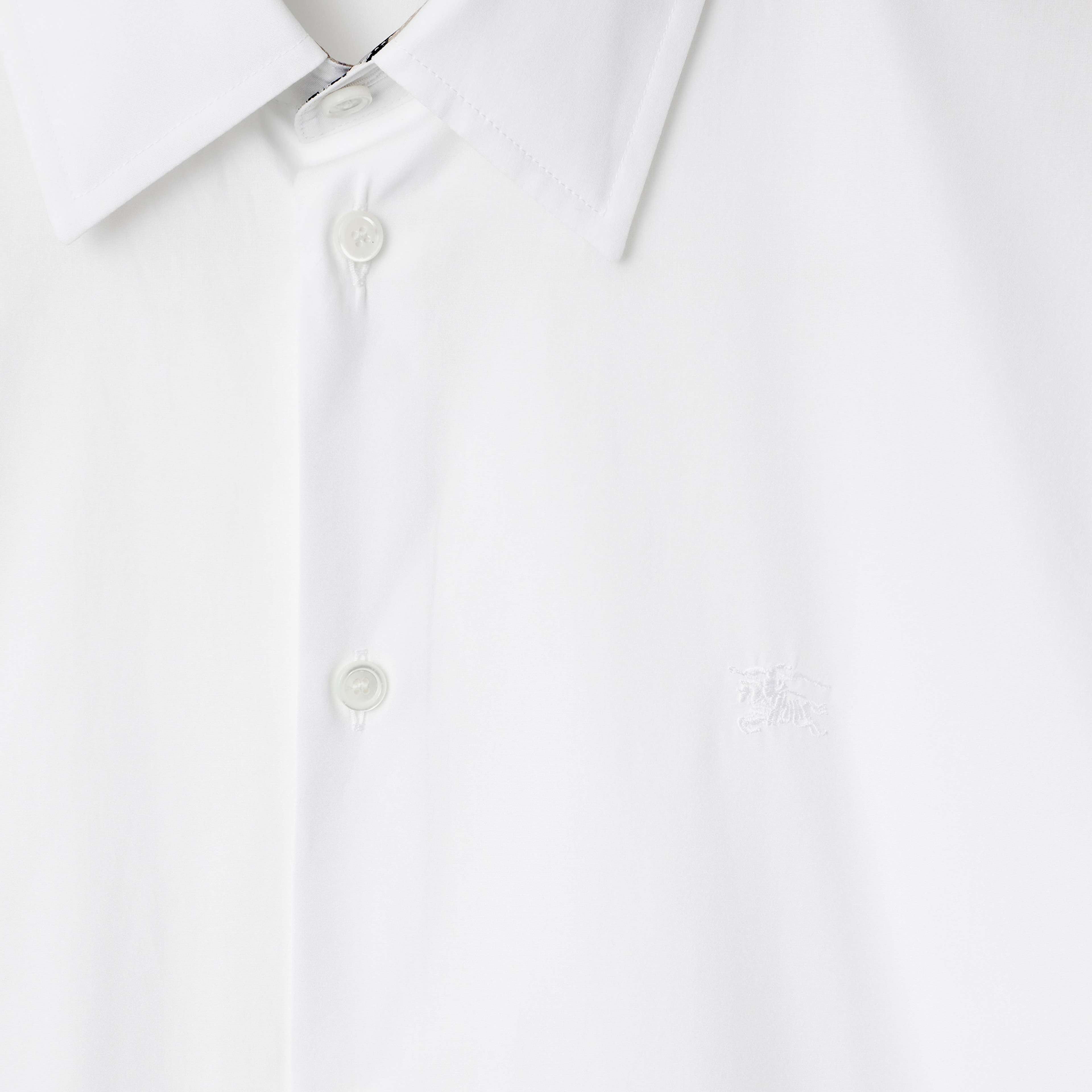 Burberry Ros Slim Fit Cotton Erkek Beyaz Gömlek