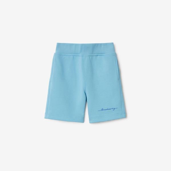 Burberry Benny Logo Cotton Çocuk Mavi Şort