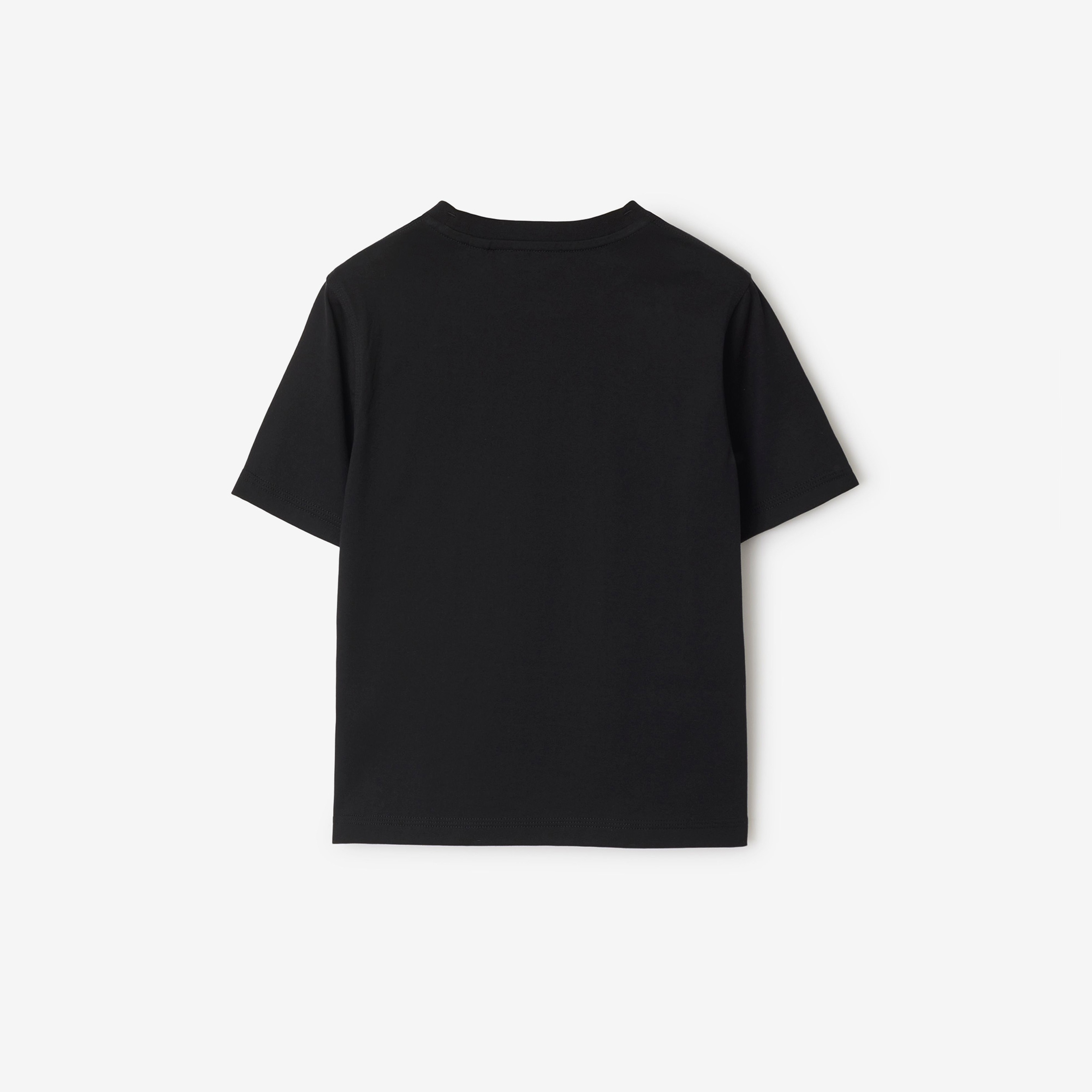 Burberry Cedar Logo Cotton Çocuk Siyah T-Shirt