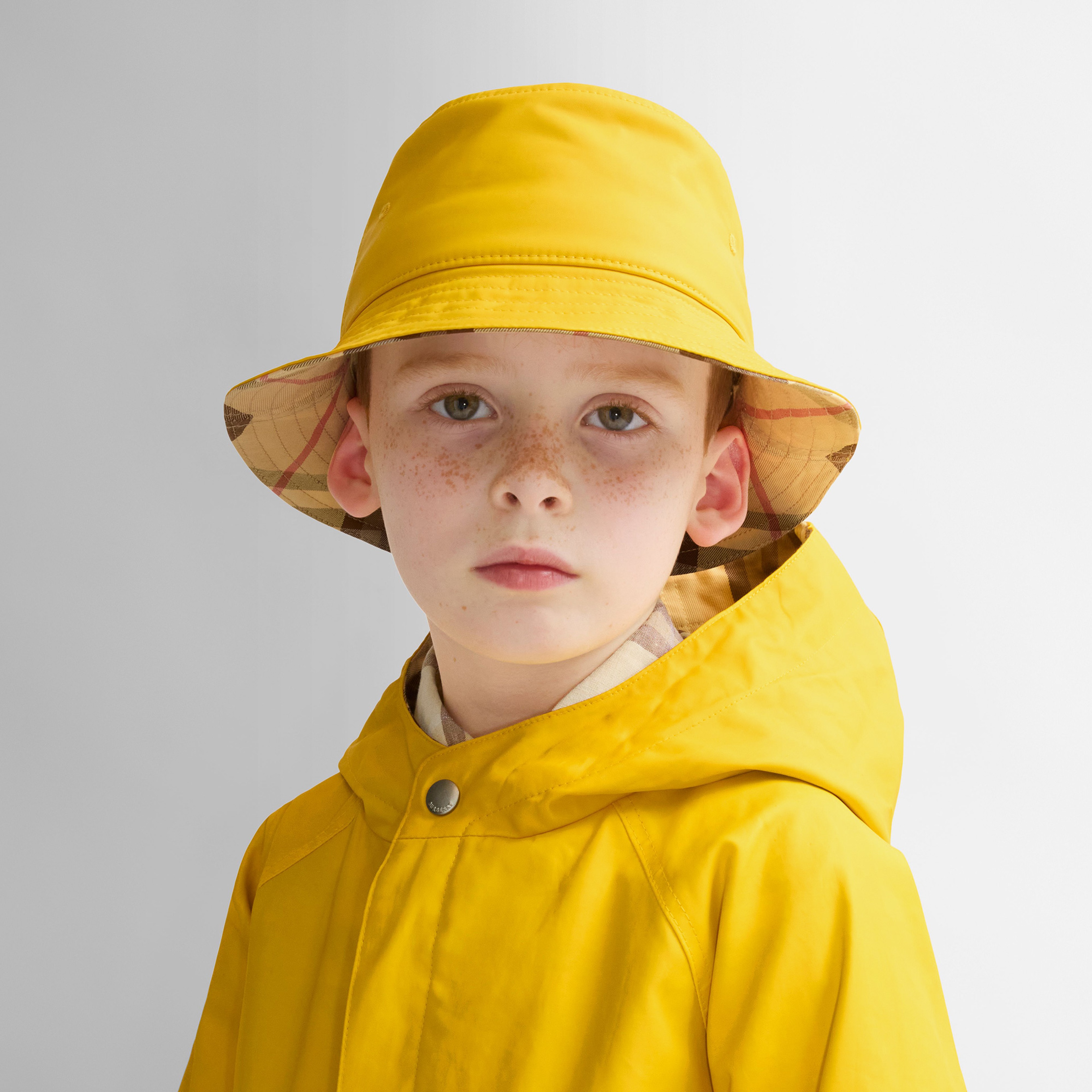 Burberry Rbrisd Cotton Bucket Çocuk Sarı Şapka