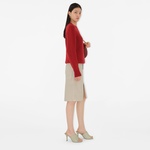 Burberry Lny Pai Snake Wool Cashmere Kadın Kırmızı Kazak