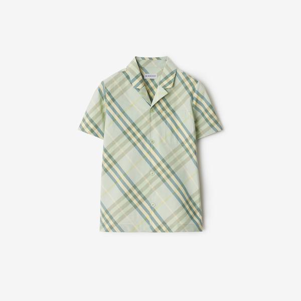 Burberry Herbie Cotton Çocuk Krem Gömlek