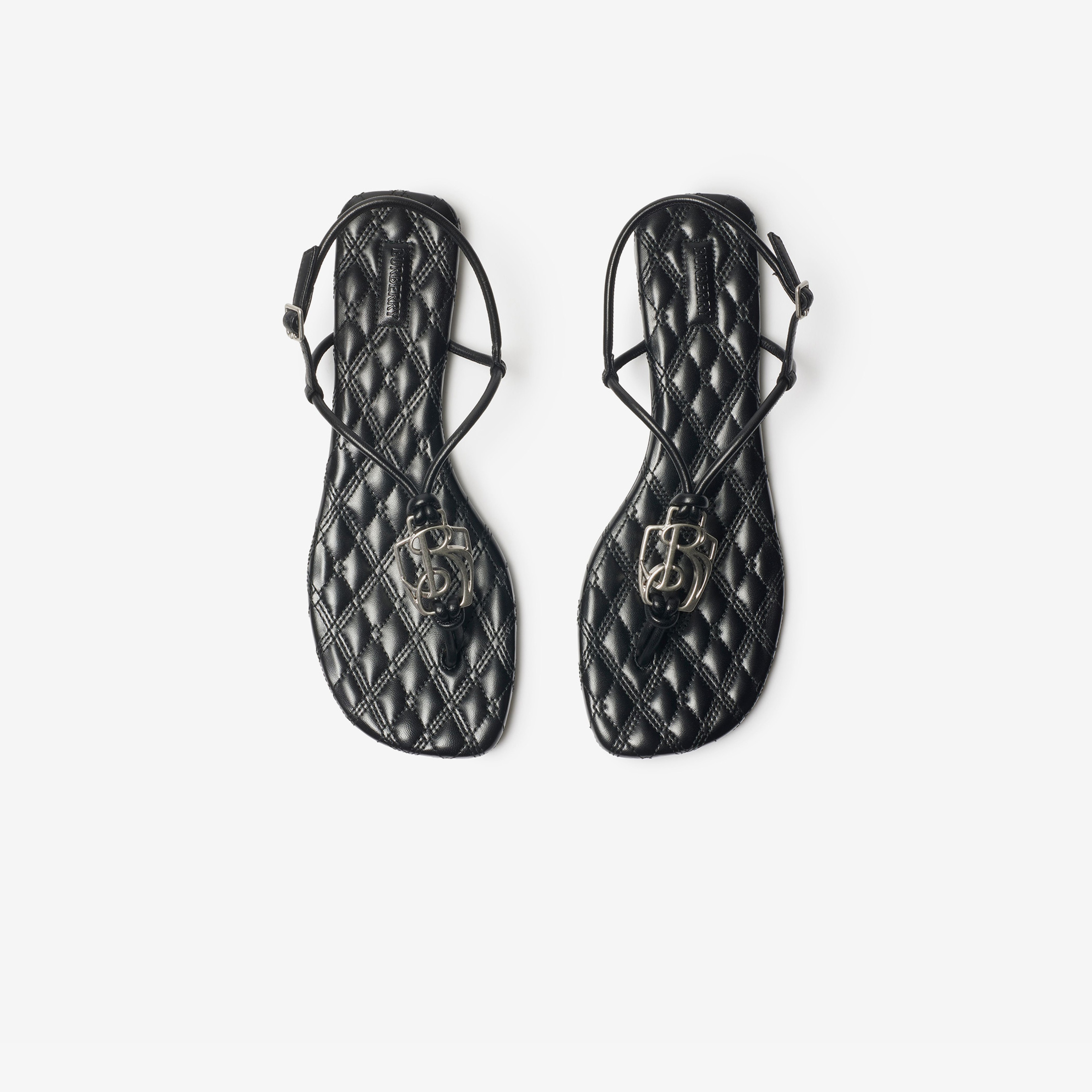 Burberry Leather Ronda Low Kadın Siyah Sandalet